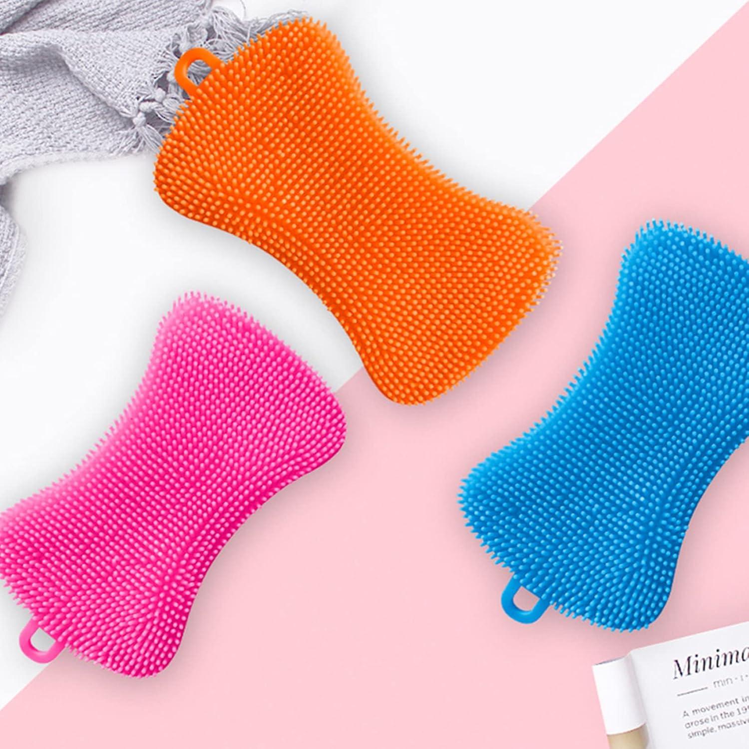 Esponjas de Silicona Reutilizables Qaeoity - Paquete de 6 Multicolor