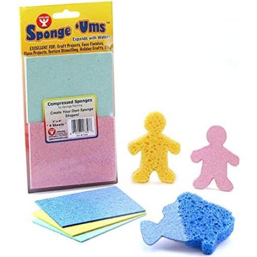 Hojas de Esponja Comprimida Hygloss 6 Pcs 7.6x10.2 cm Manualidades