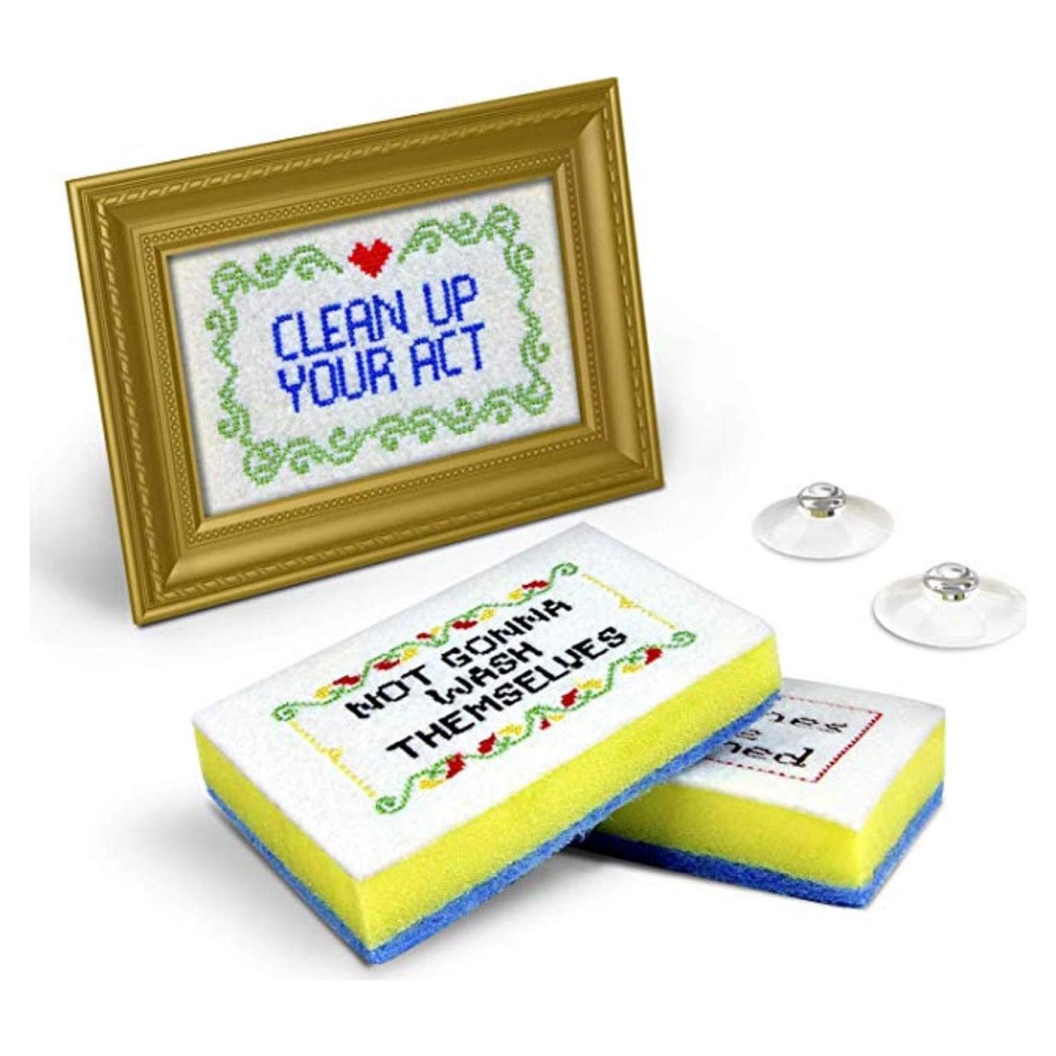 Esponjas Subversivas Genuine Fred - Set de 4 con Marco Dorado