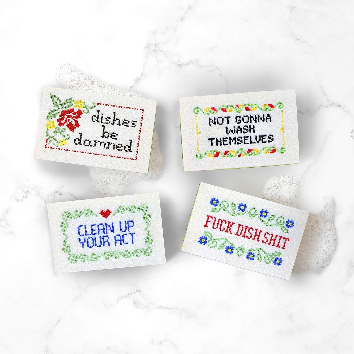 Esponjas Subversivas Genuine Fred - Set de 4 con Marco Dorado