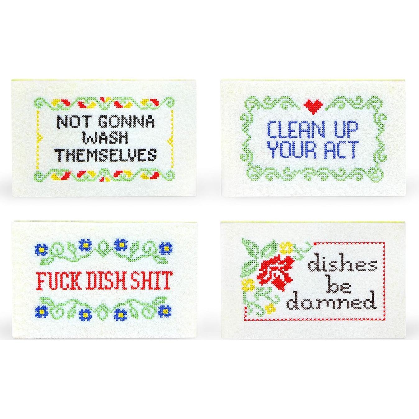 Esponjas Subversivas Genuine Fred - Set de 4 con Marco Dorado