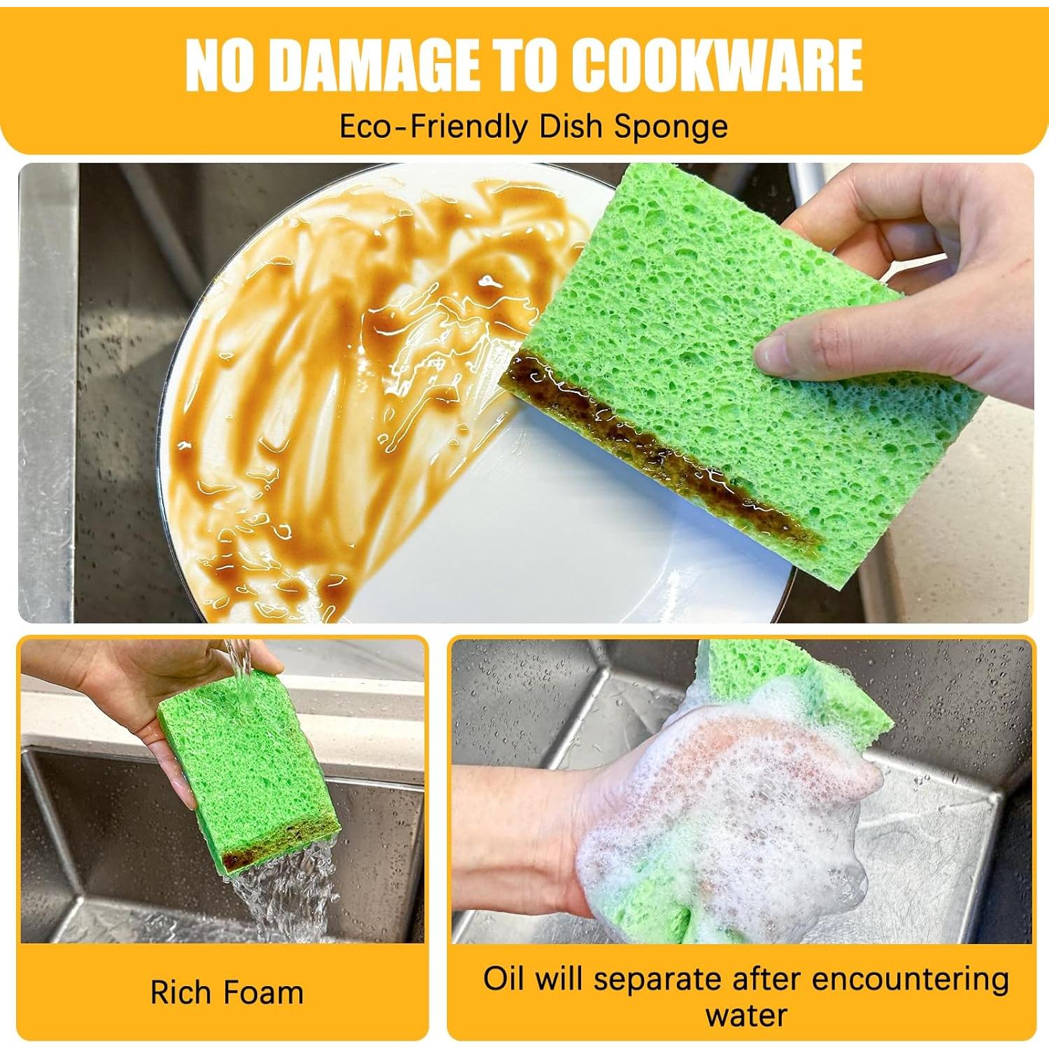 Esponjas de Cocina Biodegradables JOHOKAKITI 12 Unidades