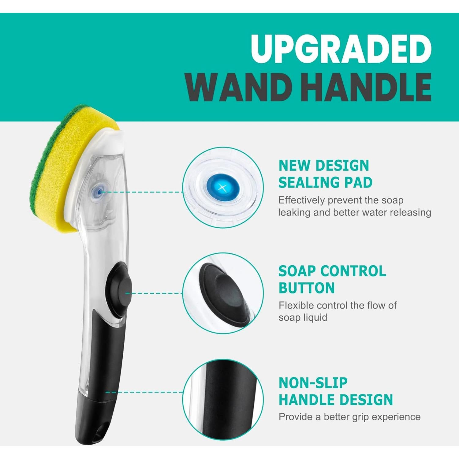 Esponja de Platos HELIME con Dispensador y 5 Recambios