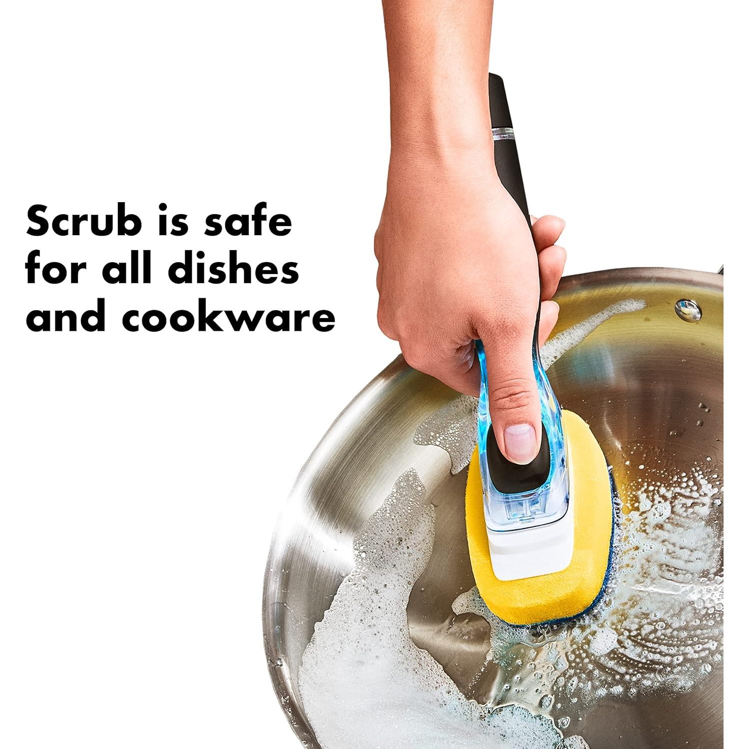 Dispensador de Jabón OXO Good Grips con Esponja Amarilla