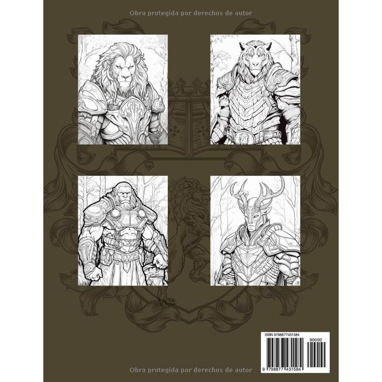 Libro para Colorear de Fantasía: Los Más Feroces Depredadores en Armadura de Batalla Libro para Colorear para Adultos y Adolescentes Presentando (Spanish Edition)