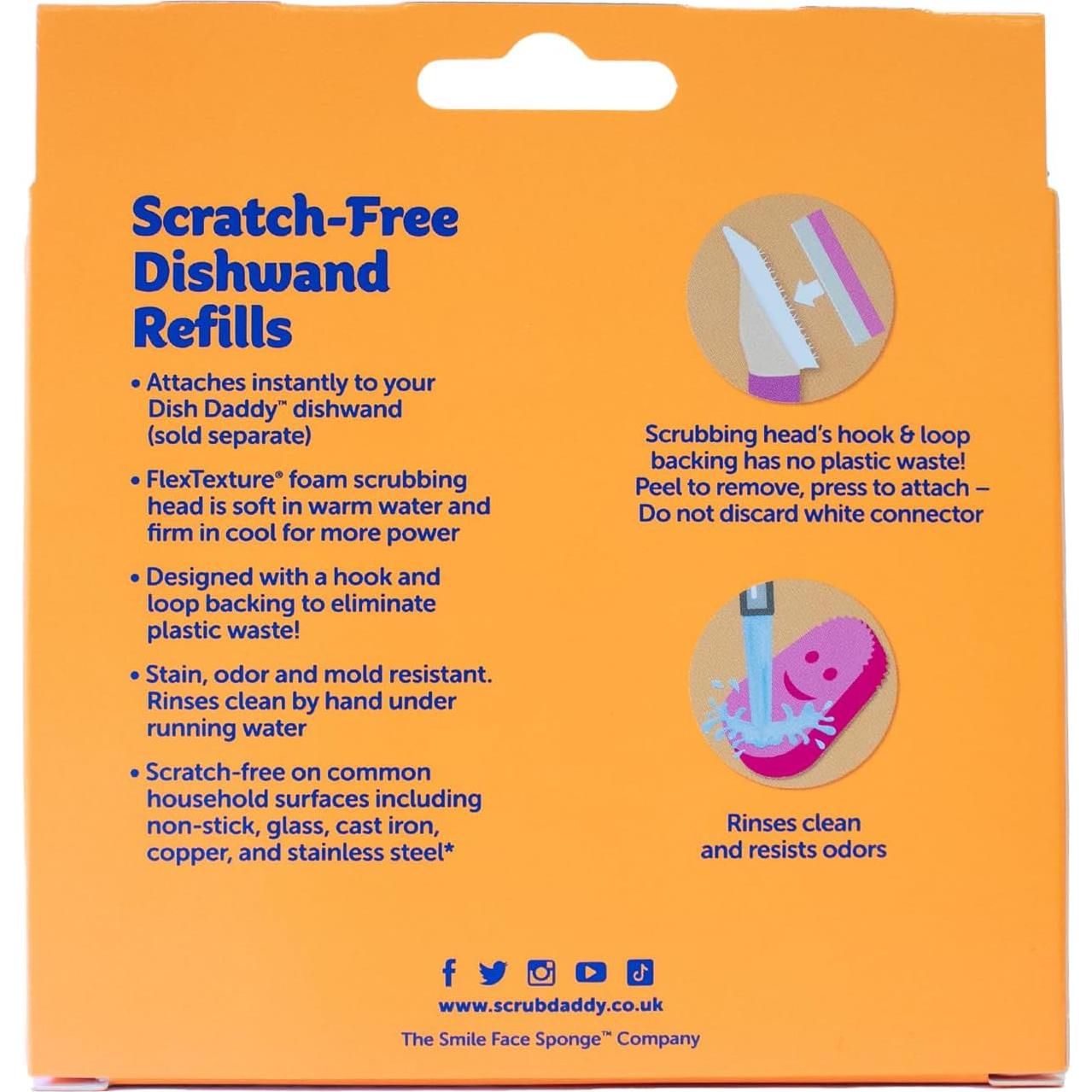 Cabezas de Repuesto Scrub Daddy Dish Daddy - 2 Unidades Rosadas