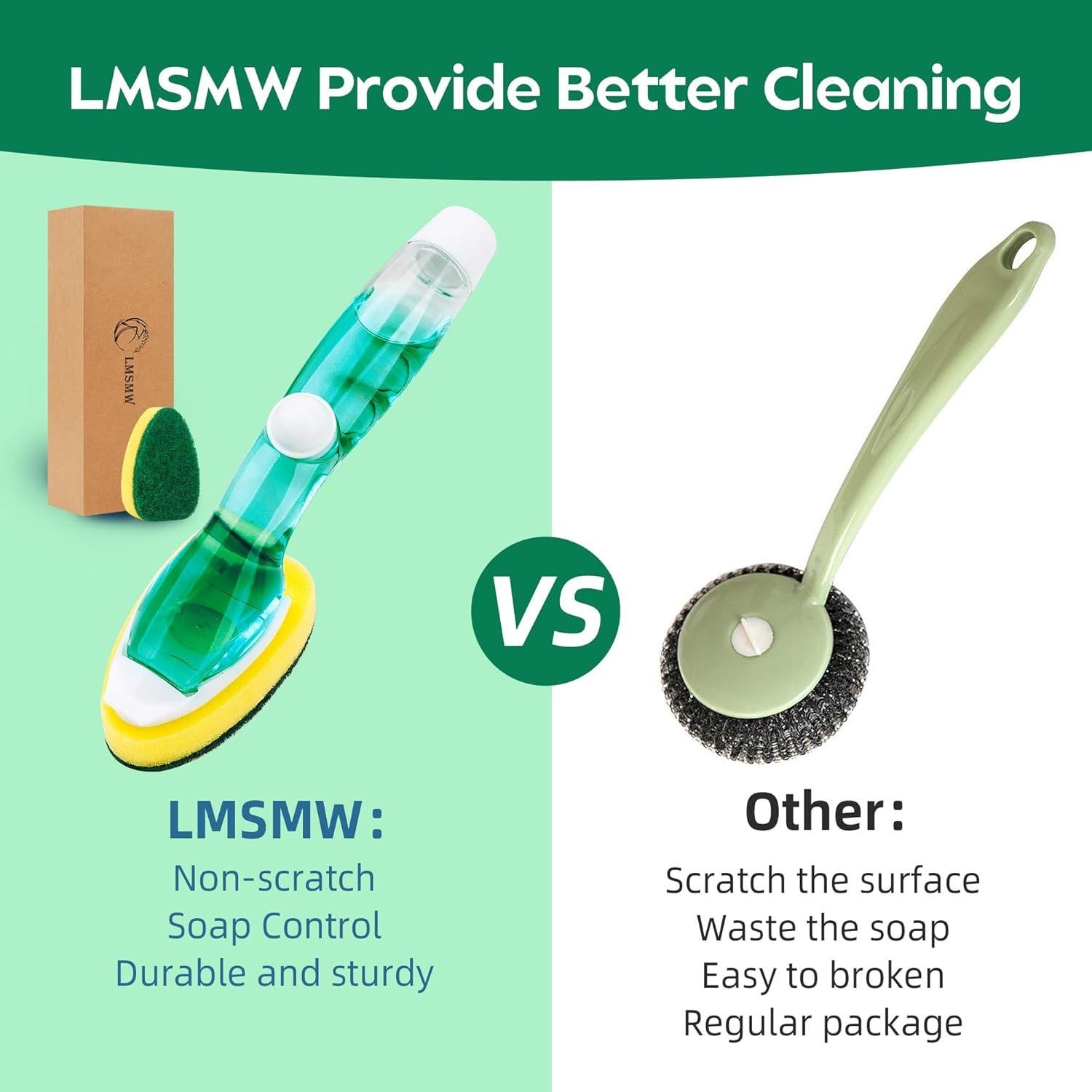 Recargas de Esponja Sin Rayones LMSMW - 6 Cabezas de Reemplazo