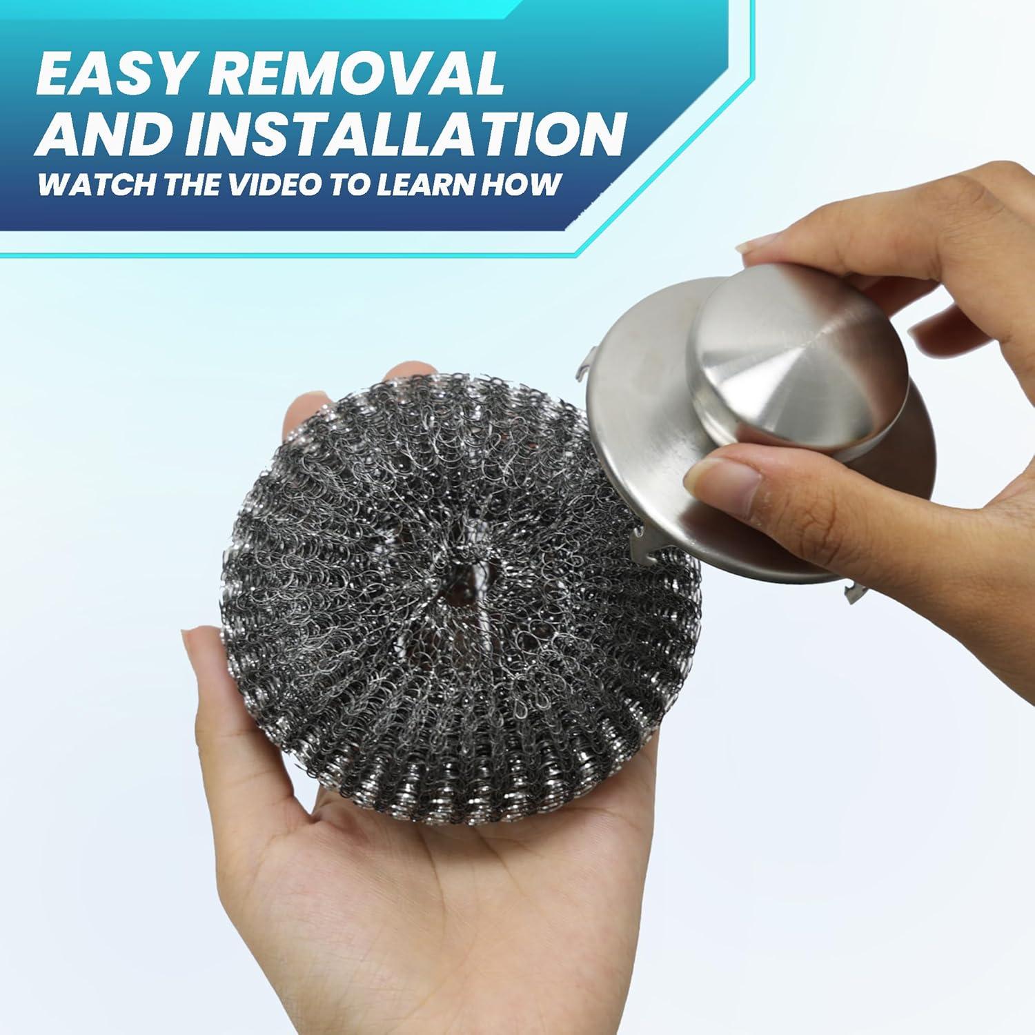 Juego de cepillos de fregado LUMAI con estropajos de acero 348g