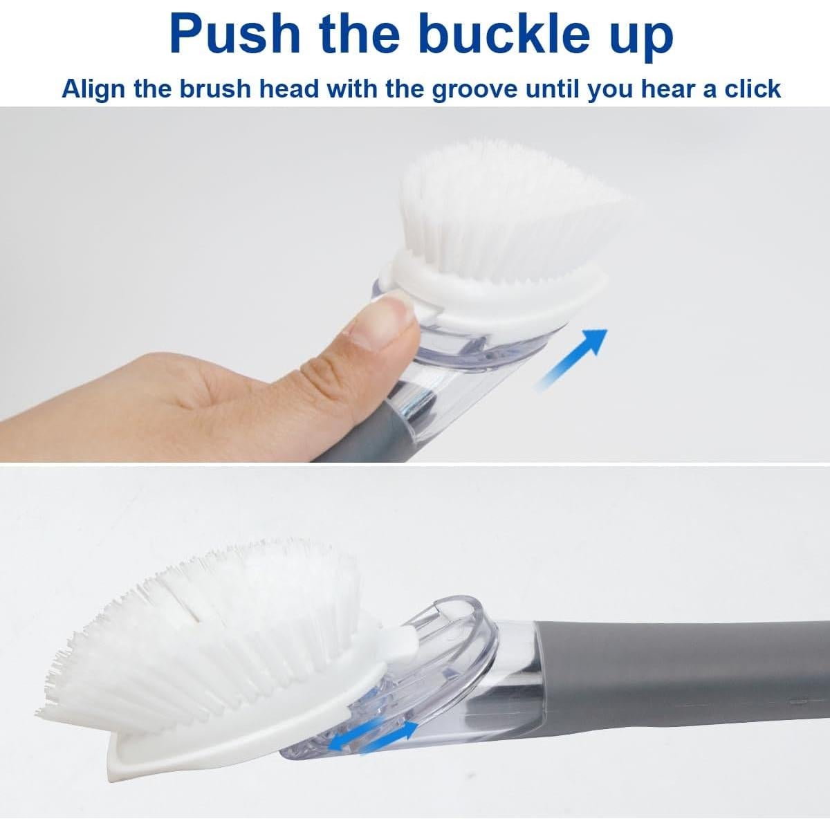 Cepillo de Platos CELOX con Dispensador de Jabón - Gris