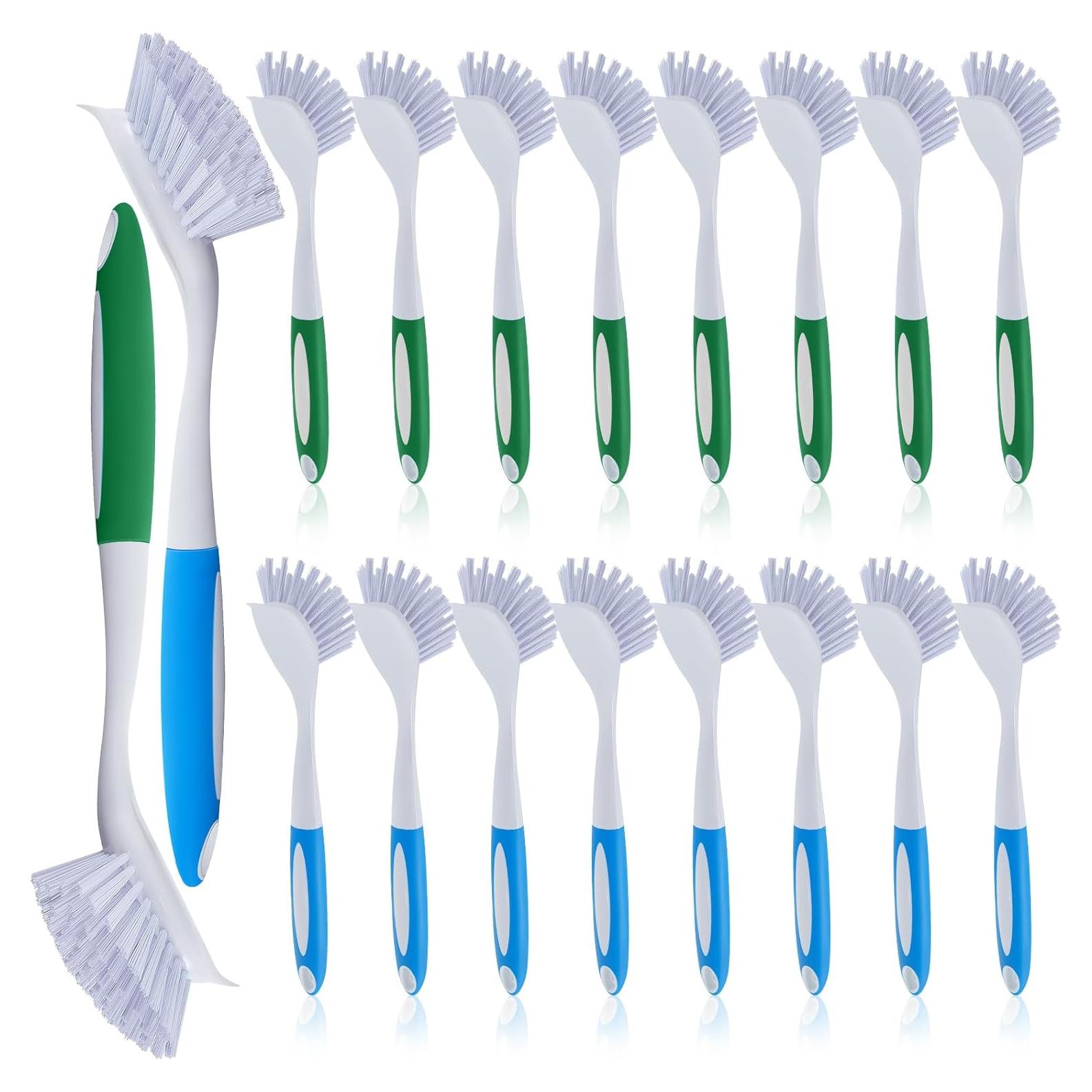 Hsei 20 Pcs Cepillos de Cocina Antideslizantes 28 cm Azul Verde