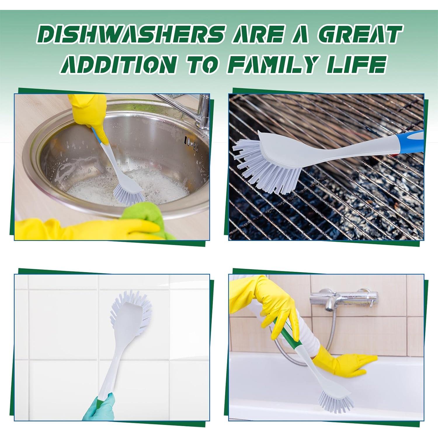 Hsei 20 Pcs Cepillos de Cocina Antideslizantes 28 cm Azul Verde