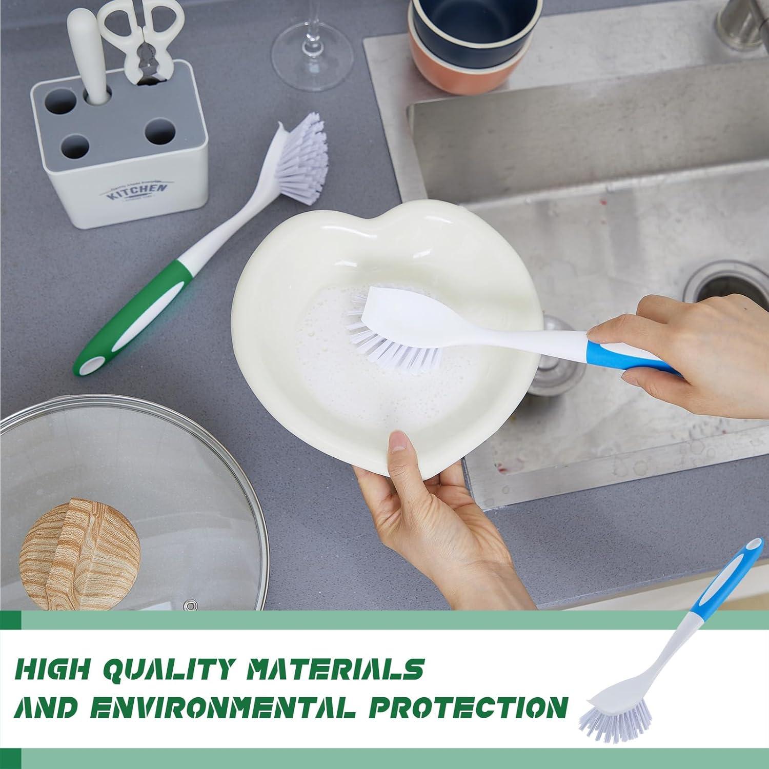 Hsei 20 Pcs Cepillos de Cocina Antideslizantes 28 cm Azul Verde