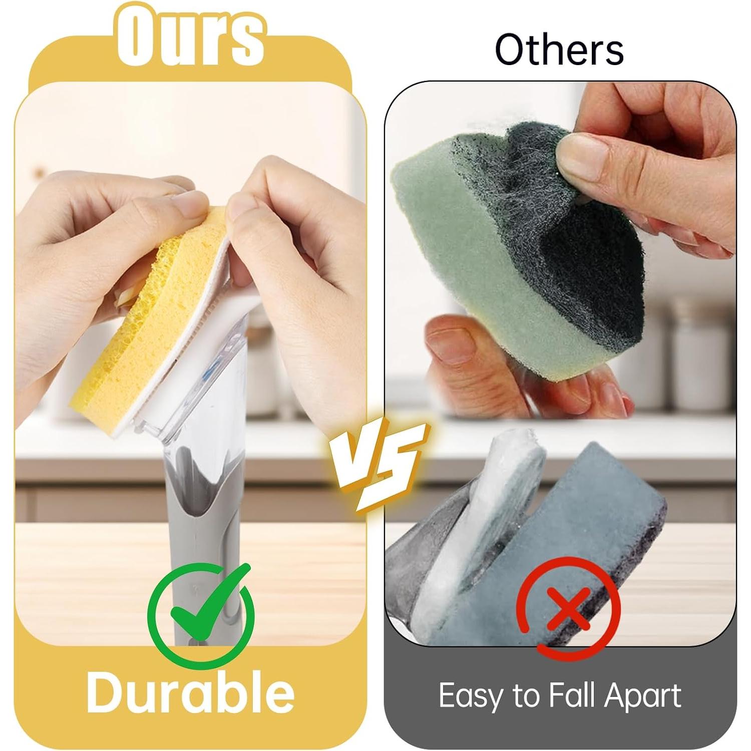 Recargas de Esponja para Varita de Platos Ajrwiiy - 8 Piezas Amarillo