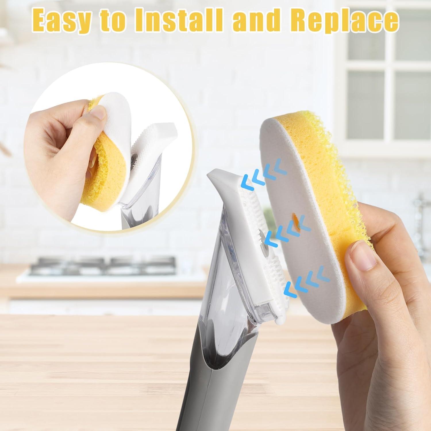 Recargas de Esponja para Varita de Platos Ajrwiiy - 8 Piezas Amarillo