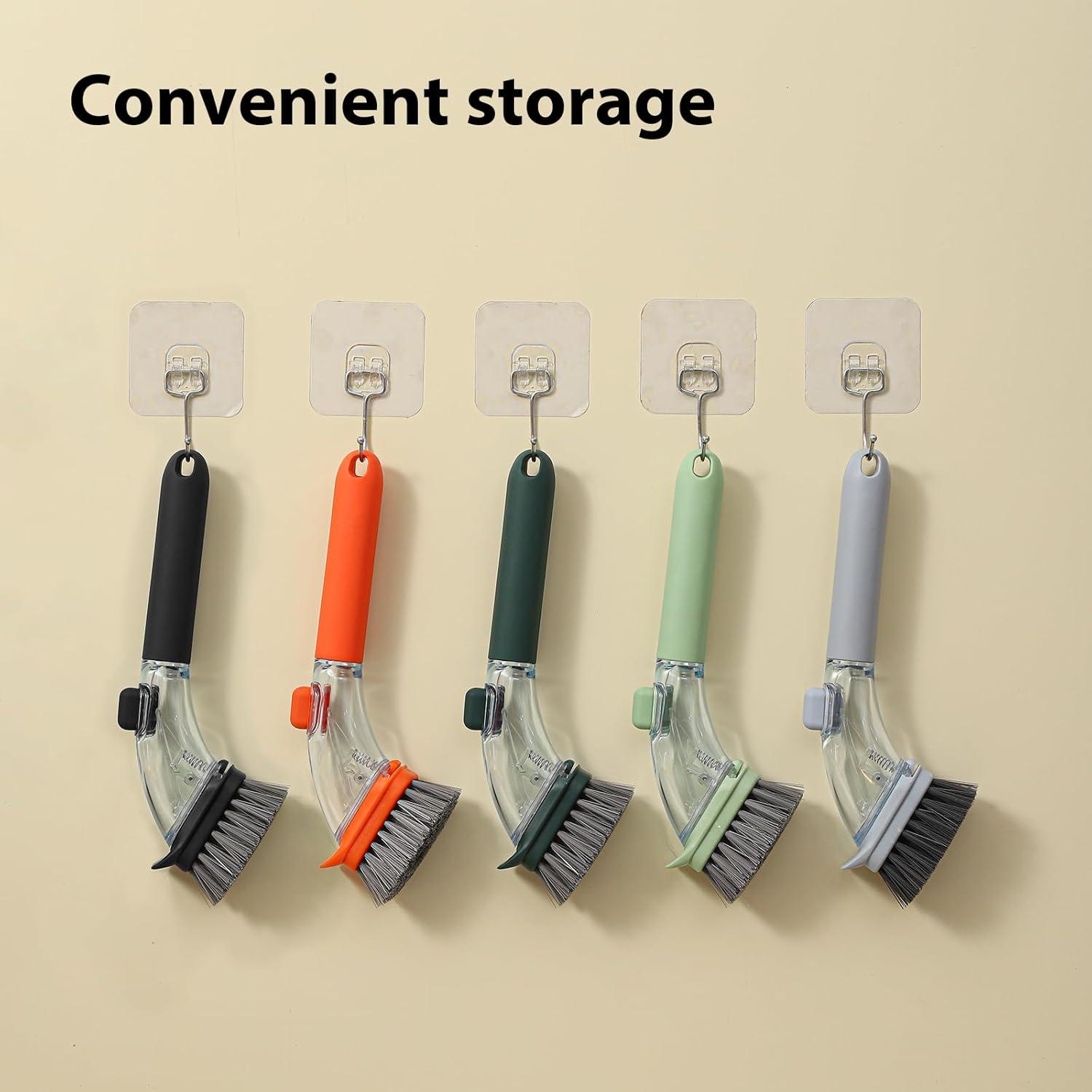 Cepillo de Cocina DAPOWER con Dispensador de Jabón Negro