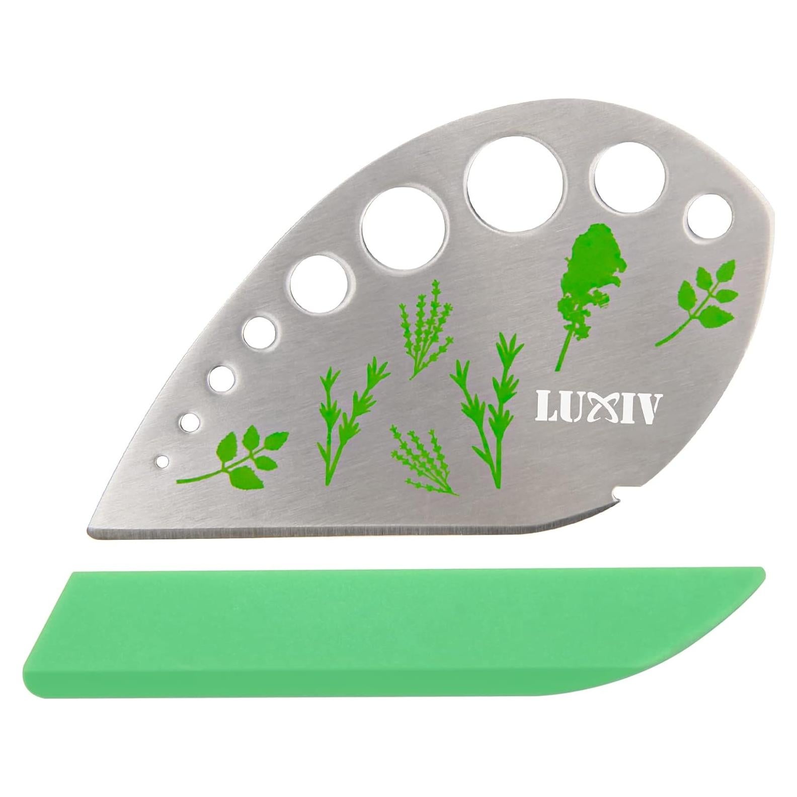 Deshojador de Hierbas Luxiv de Acero Inoxidable 9 Agujeros