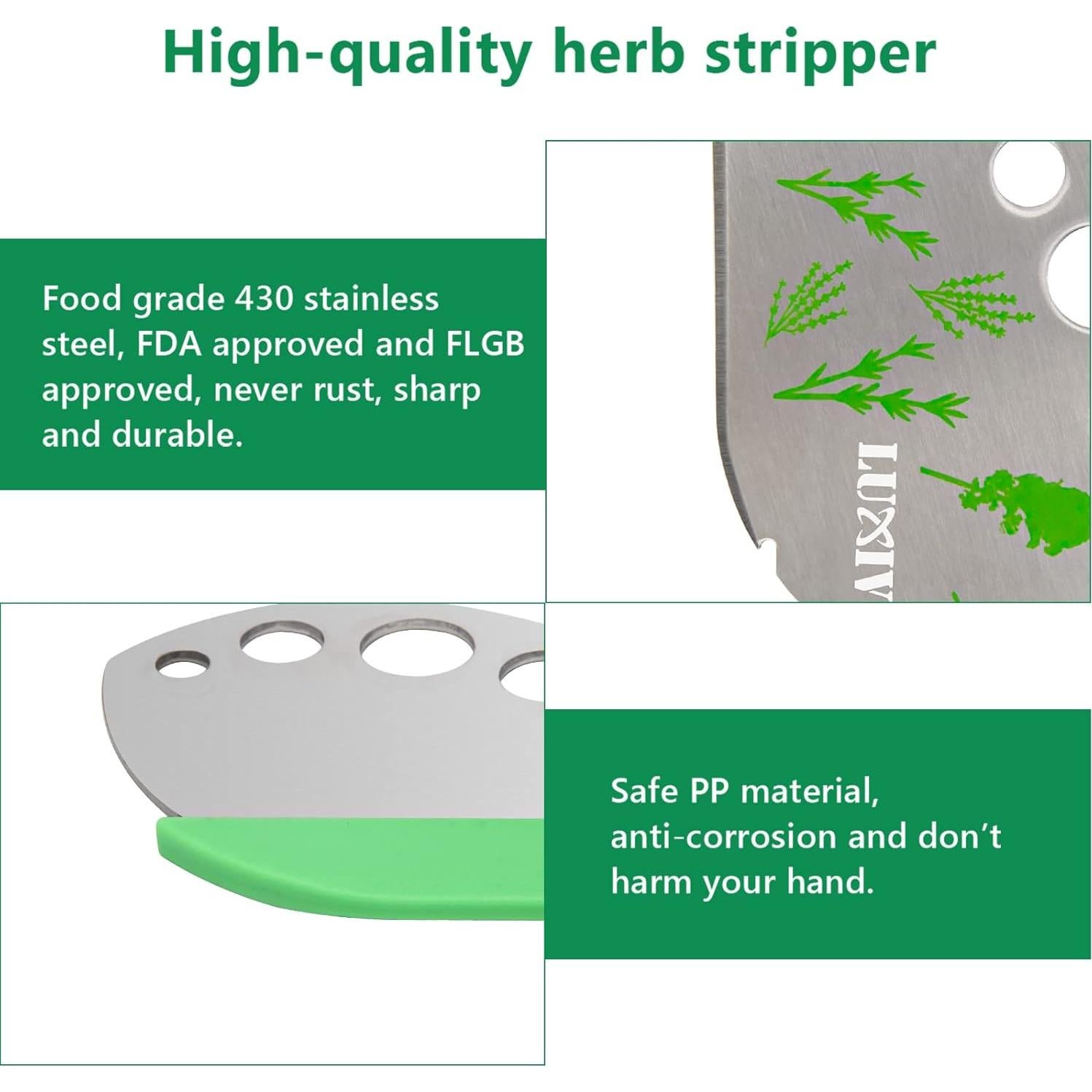 Deshojador de Hierbas Luxiv de Acero Inoxidable 9 Agujeros