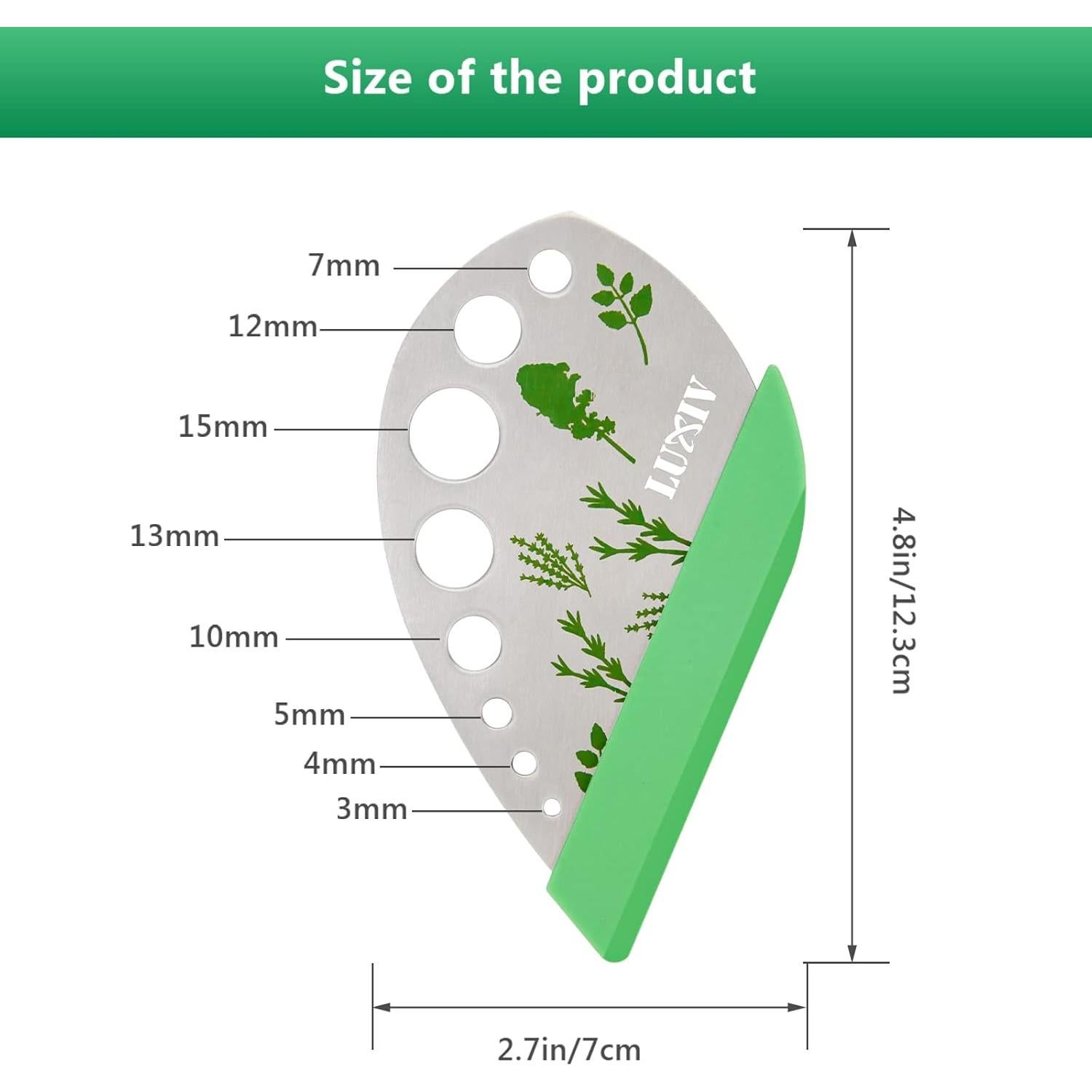 Deshojador de Hierbas Luxiv de Acero Inoxidable 9 Agujeros
