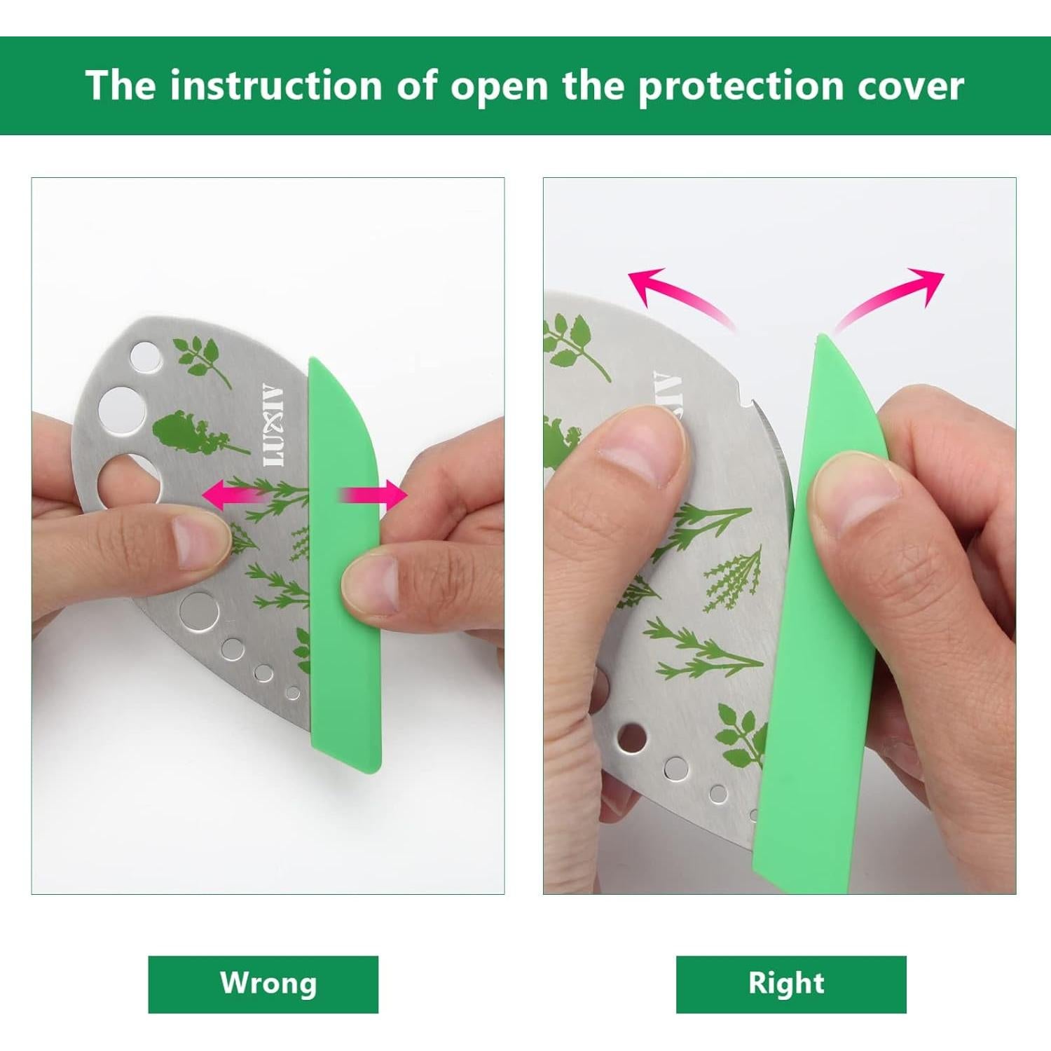 Deshojador de Hierbas Luxiv de Acero Inoxidable 9 Agujeros