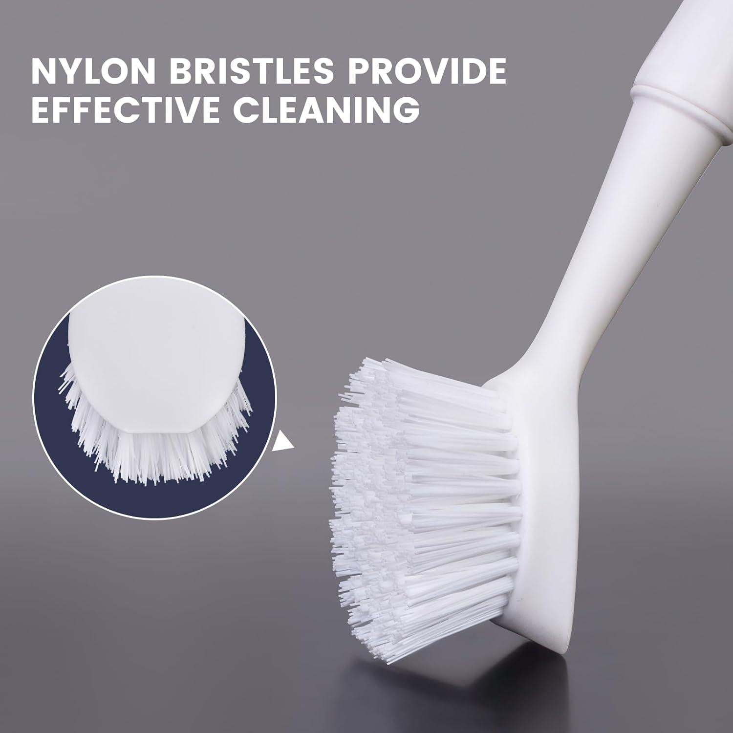 Cepillo para Platos Apvpvpt con Raspador y Mango Ergonómico - 2 Unidades