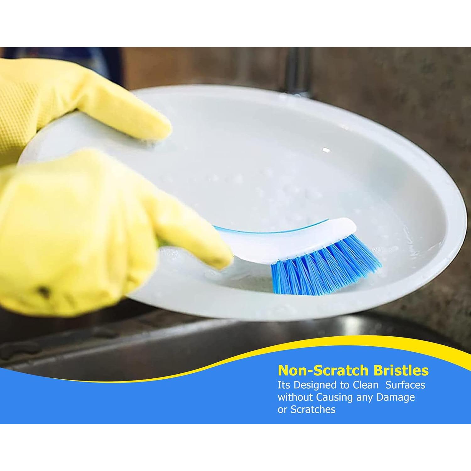 Set de 3 Cepillos de Cocina ZUVO con Mango Largo y Ventosa