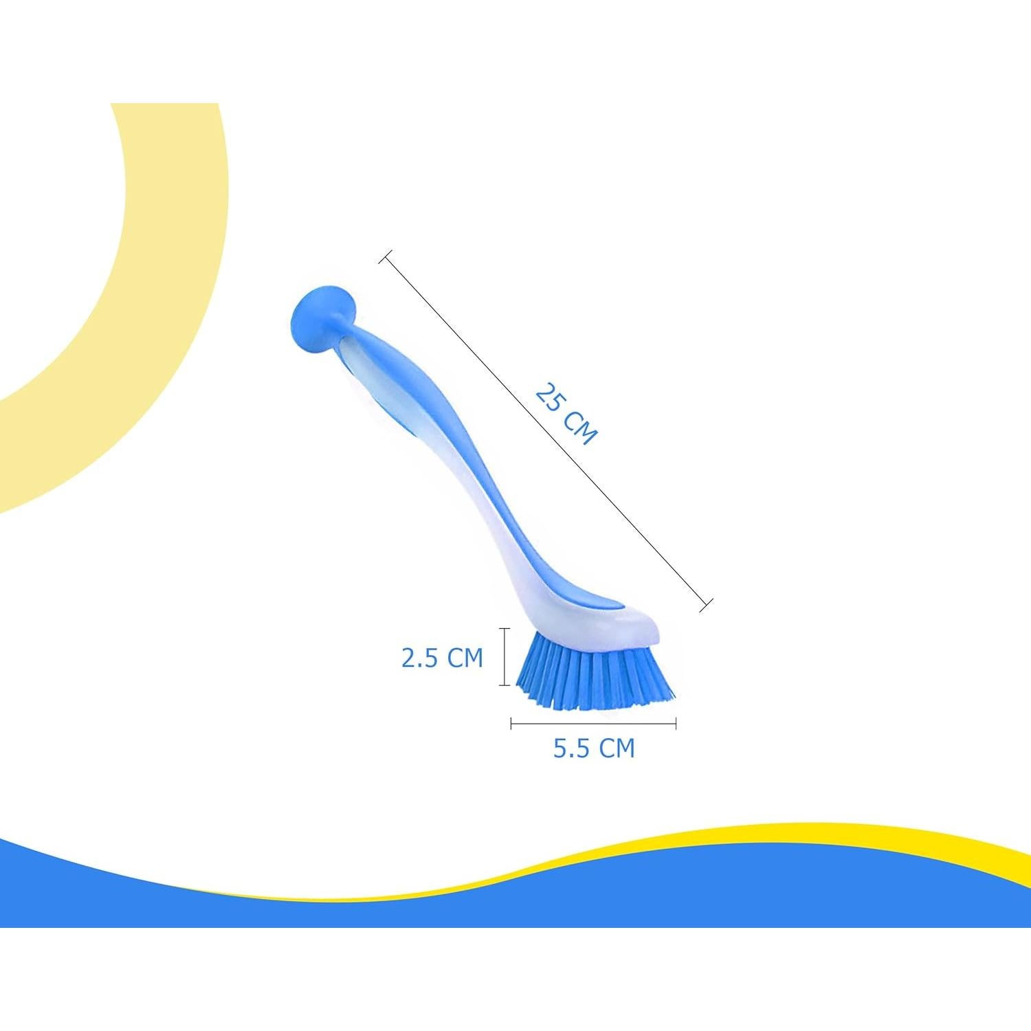 Set de 3 Cepillos de Cocina ZUVO con Mango Largo y Ventosa