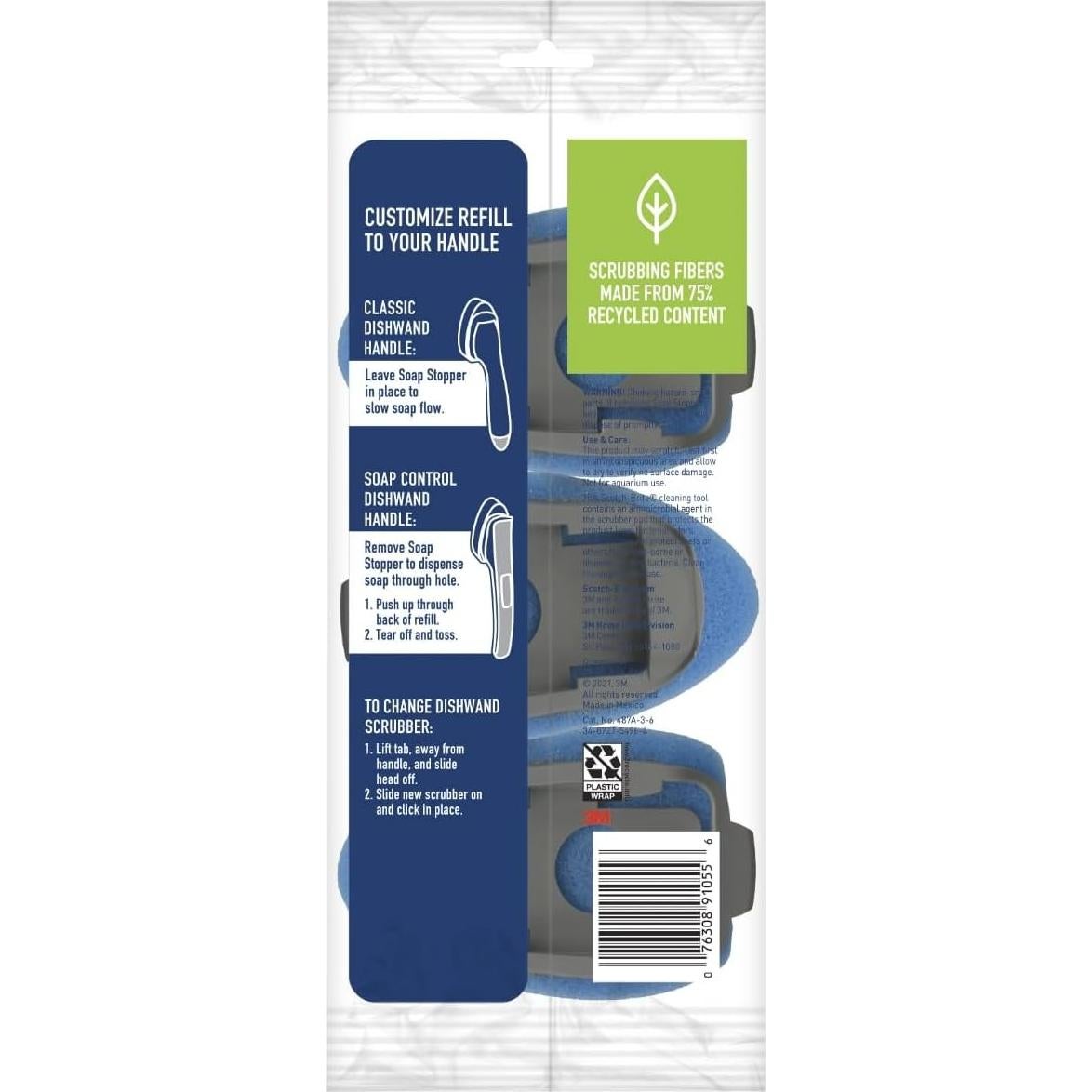 Recambios de Esponjas Scotch-Brite Scrub Dots Sin Rayas - 18 Piezas