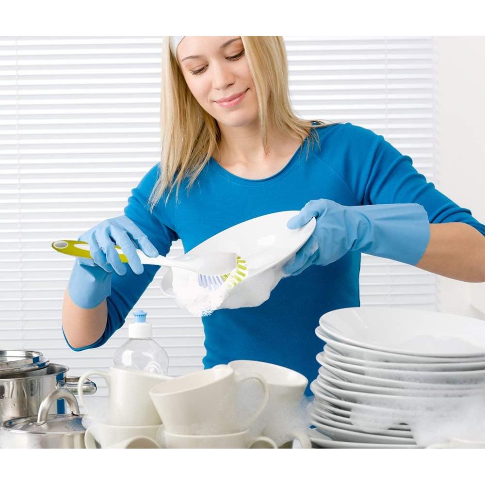 Cepillo de Fregar YeuDeuy 3 Pcs Cerdas Duras Amarillo-Verde