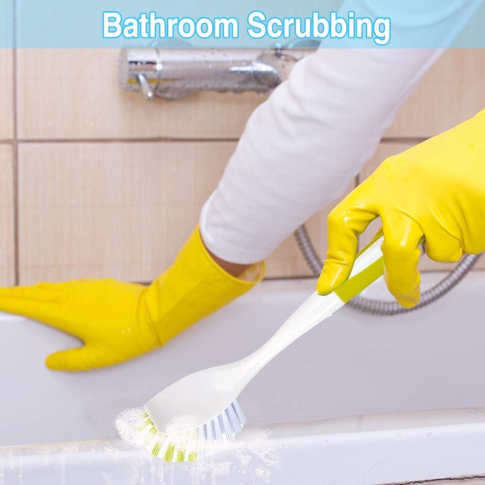 Cepillo de Fregar YeuDeuy 3 Pcs Cerdas Duras Amarillo-Verde