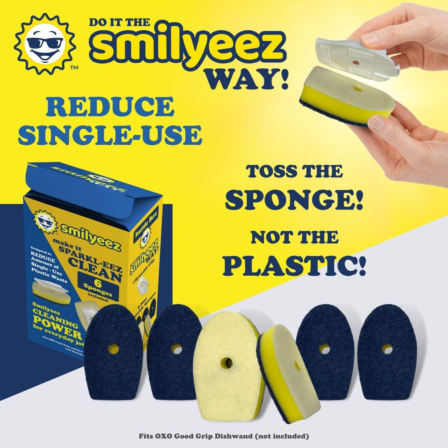 Repuestos de Esponja Sin Plástico Smilyeez para OXO Good Grip - 6 Unidades