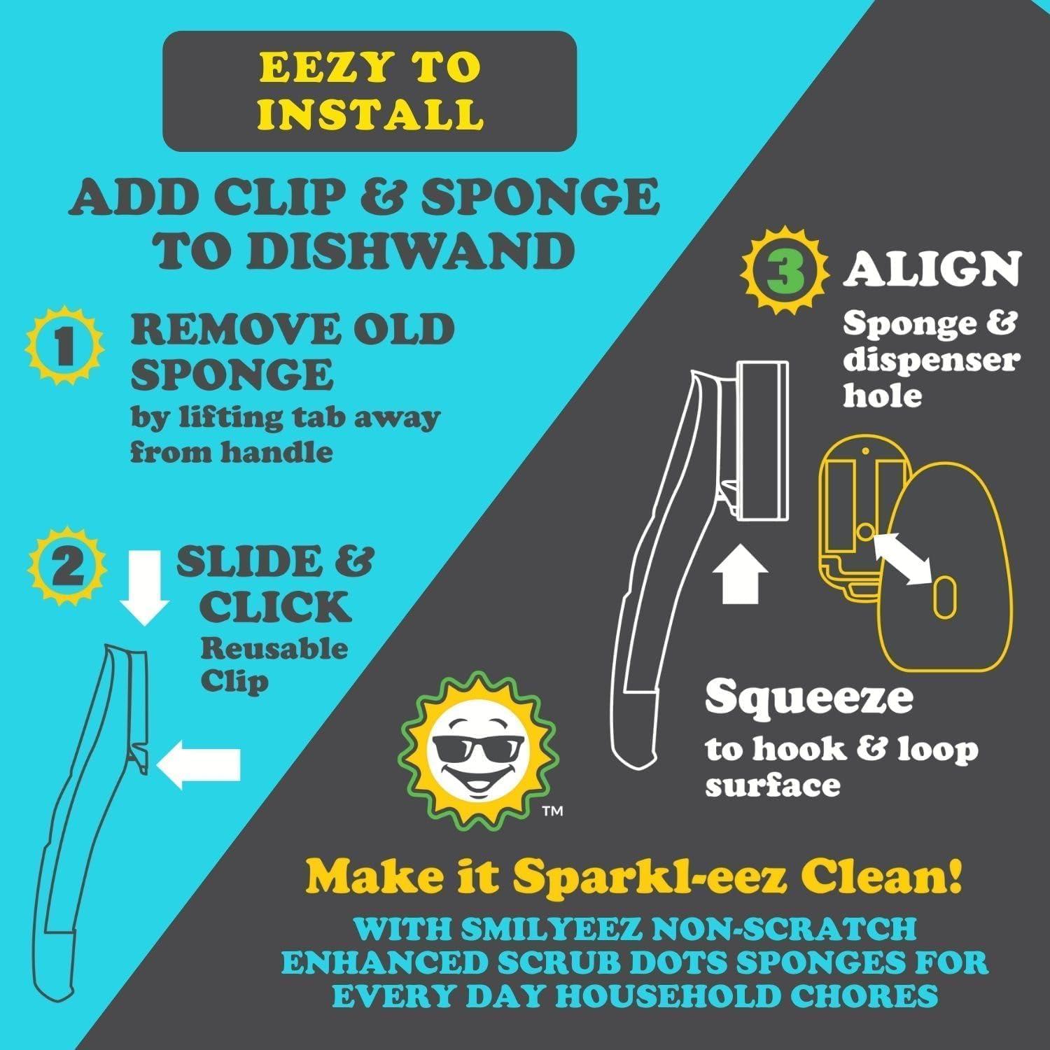 Recarga de Esponja Sin Plástico Smilyeez para Dishwand - 10 Unidades