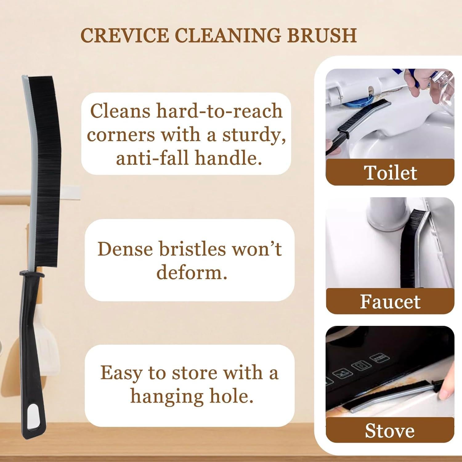 Juego de 8 Cepillos de Cocina Holylofty - Mango Largo y Palma