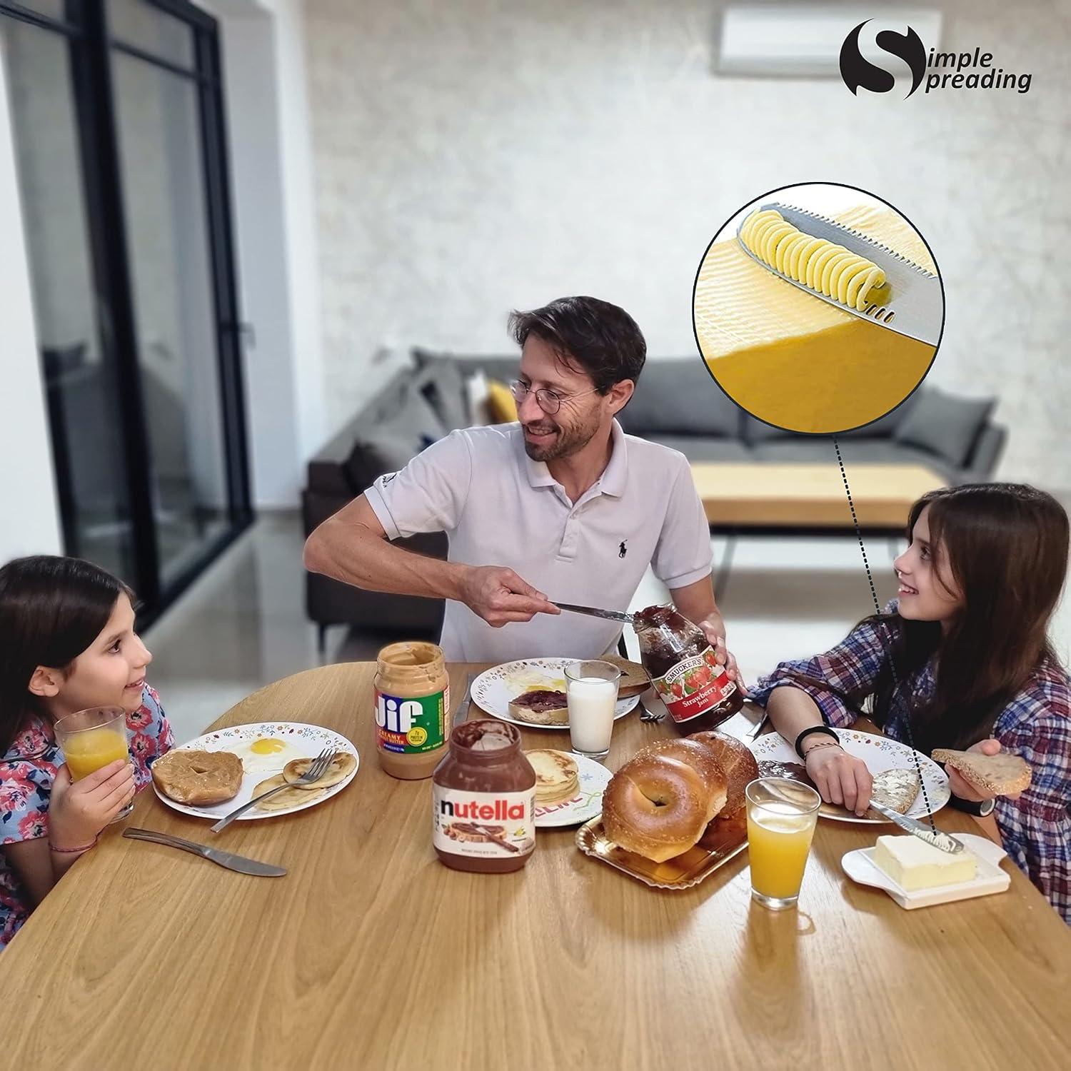 Cuchillo para Mantequilla Simple Spreading 3 en 1 Acero Inoxidable