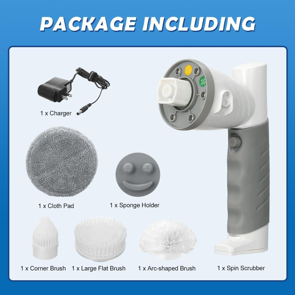 Varita Eléctrica de Limpieza LANMU con 5 Cabezas Reemplazables