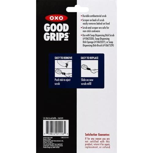 Recarga de estropajo OXO Good Grips - 2 piezas antimicrobianas