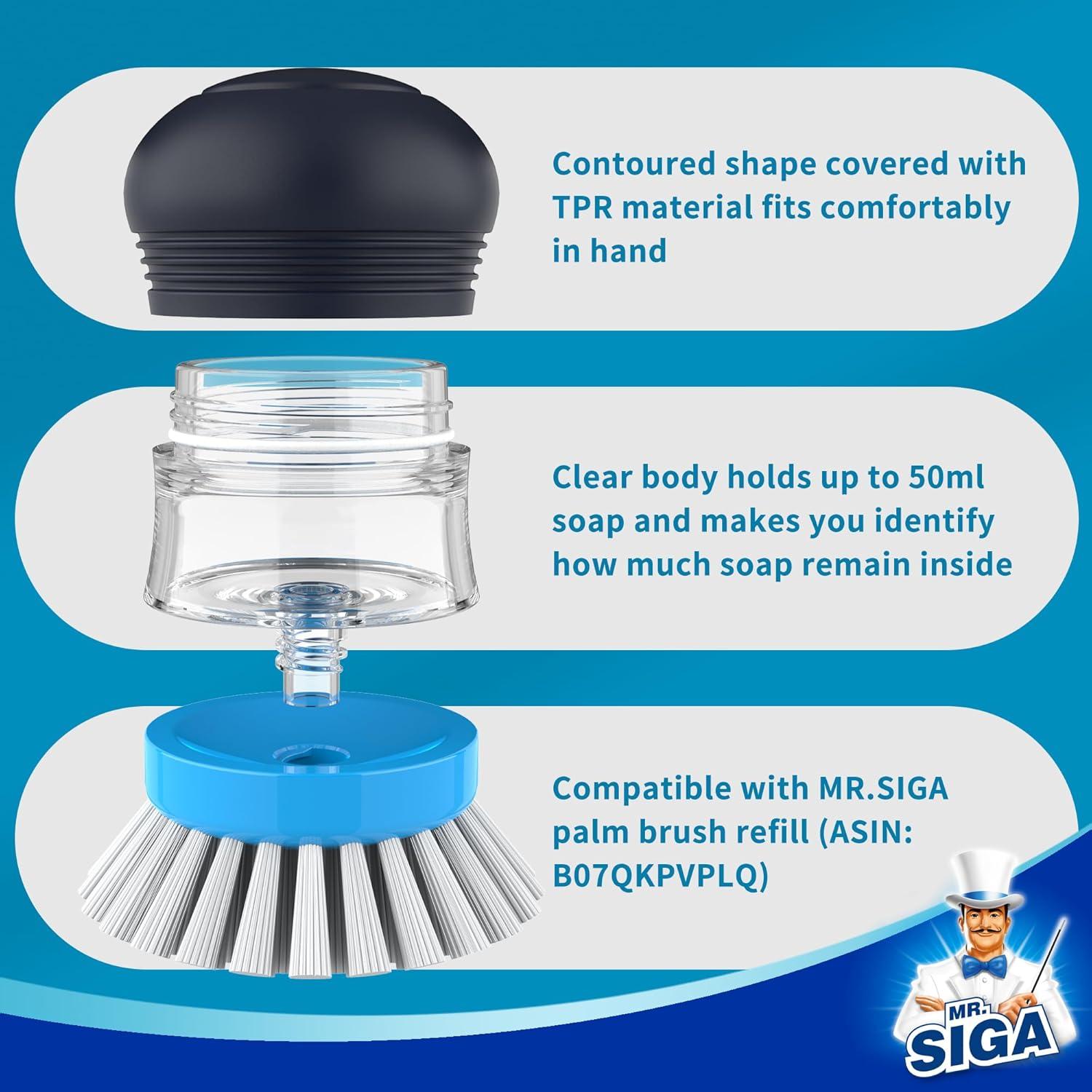 Cepillo de Palma con Dispensador de Jabón MR.SIGA - Azul Marino