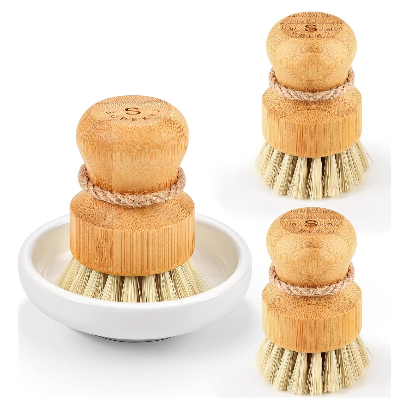 Juego de Cepillos de Limpieza de Bambú SUBEKYU - 3 Unidades