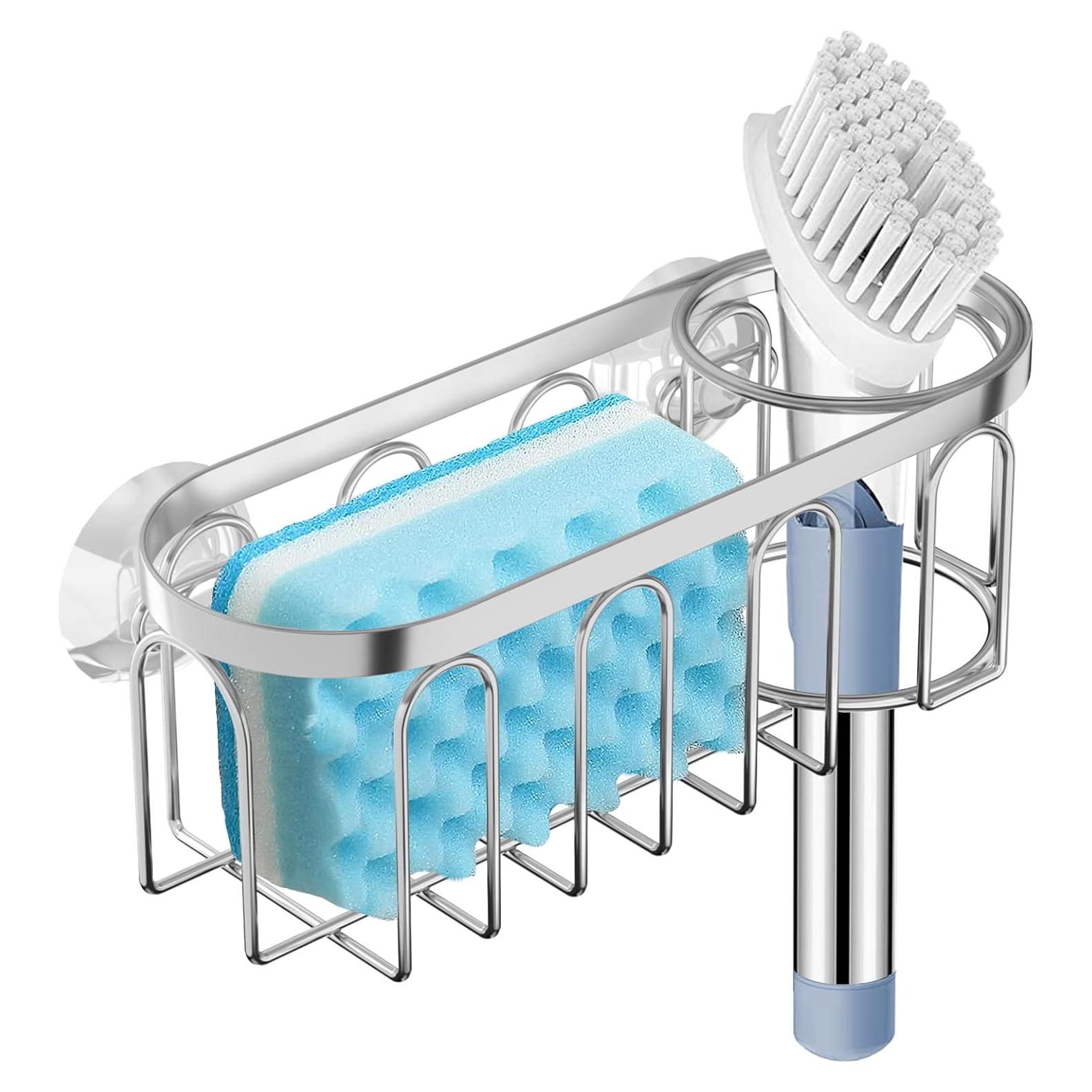 Soporte de Esponja para Fregadero Yazoni Acero Inoxidable Plata