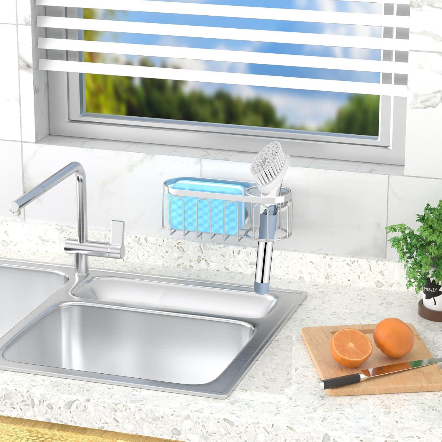 Soporte de Esponja para Fregadero Yazoni Acero Inoxidable Plata