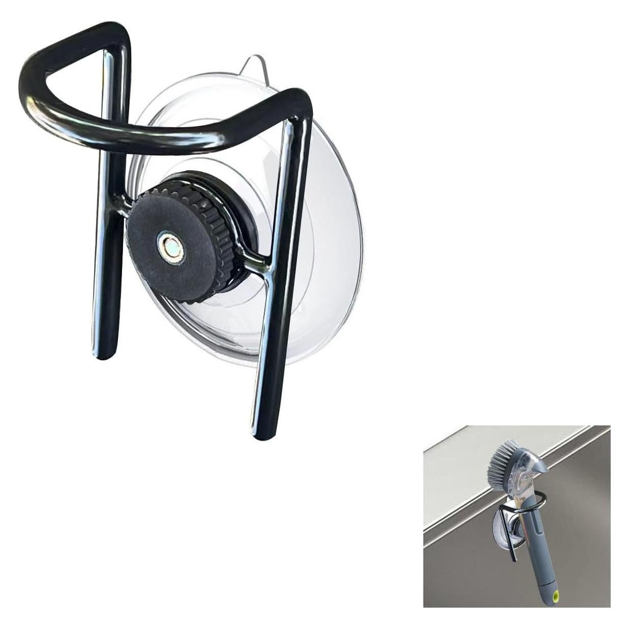 Soporte de Cepillo Dispensador de Jabón WSOQYEO Negro