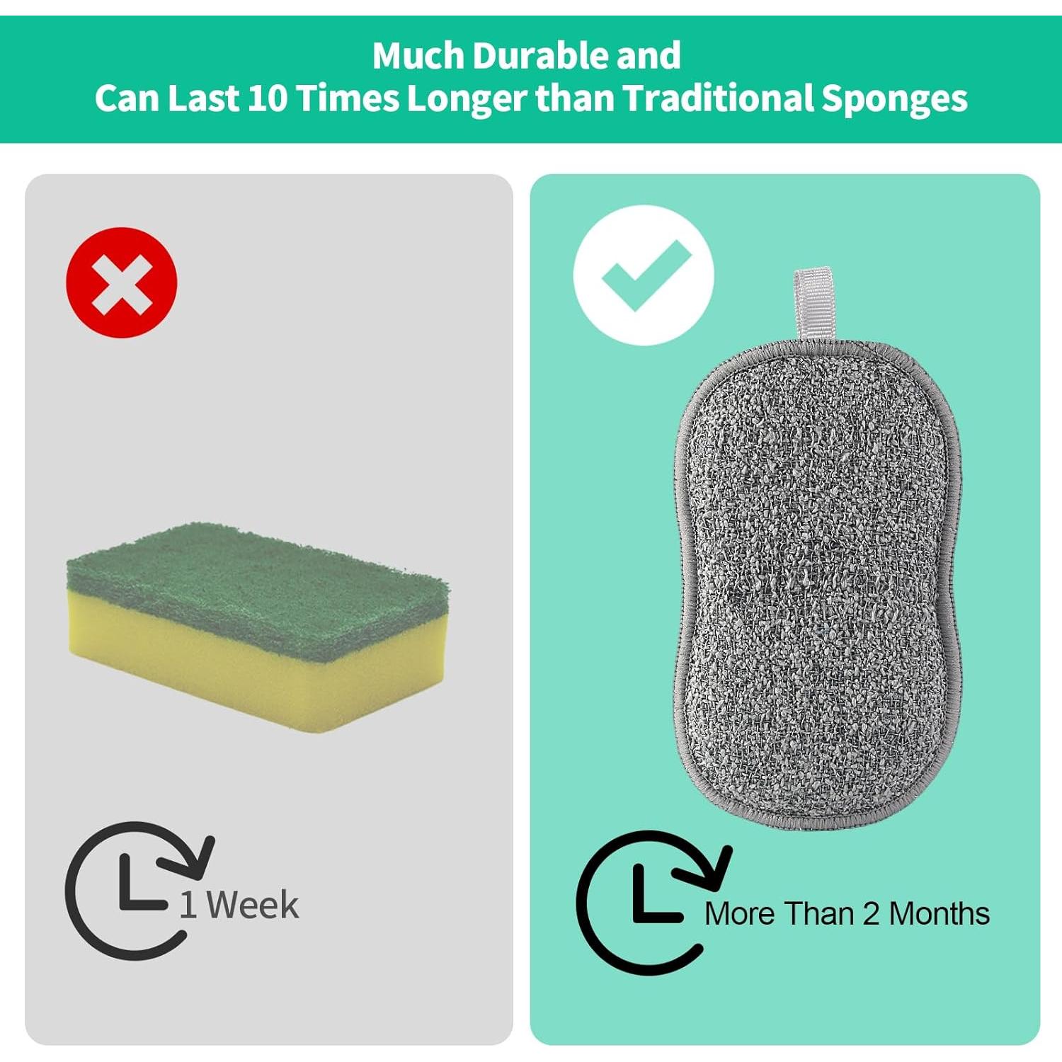 Esponjas de Doble Cara FunCee - Paquete de 6 Microfibra Ecológicas