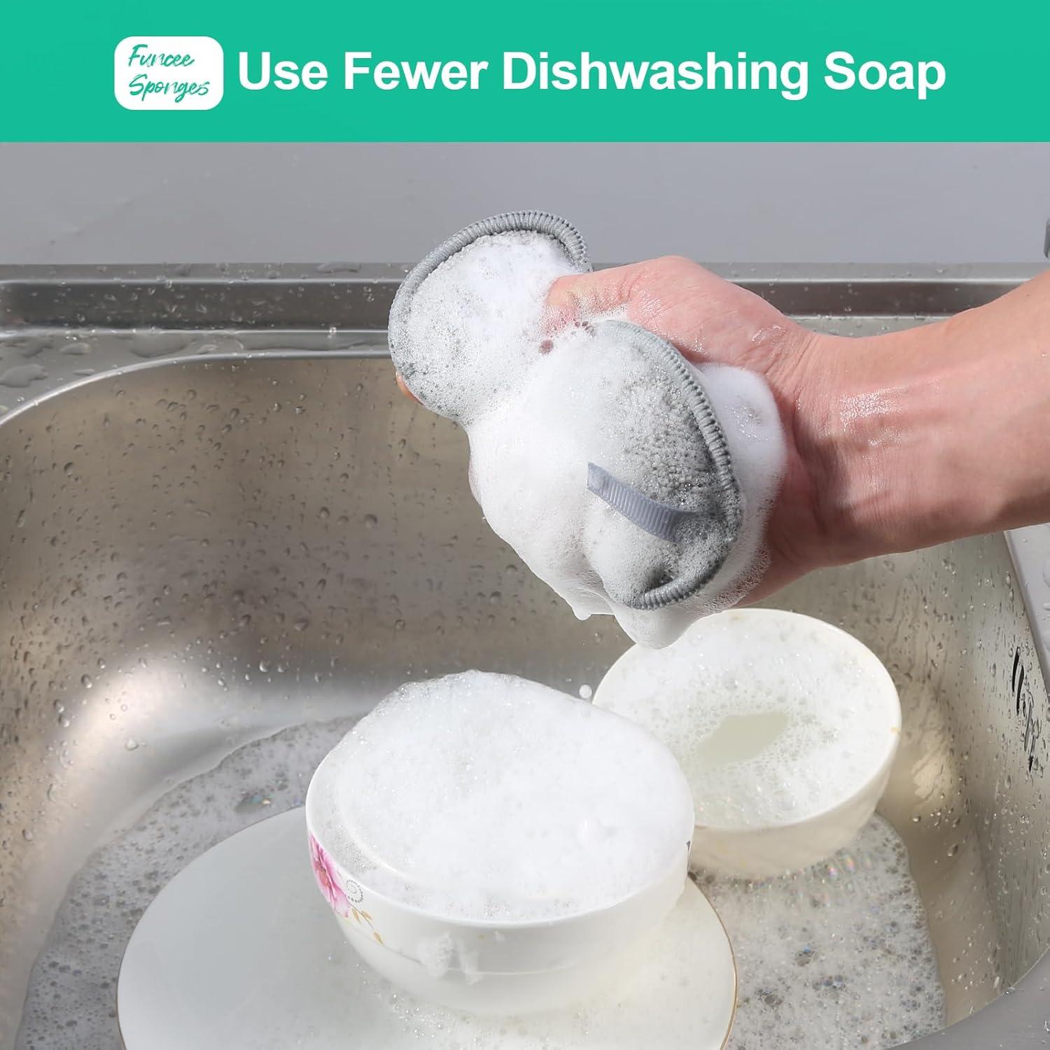 Esponjas de Doble Cara FunCee - Paquete de 6 Microfibra Ecológicas