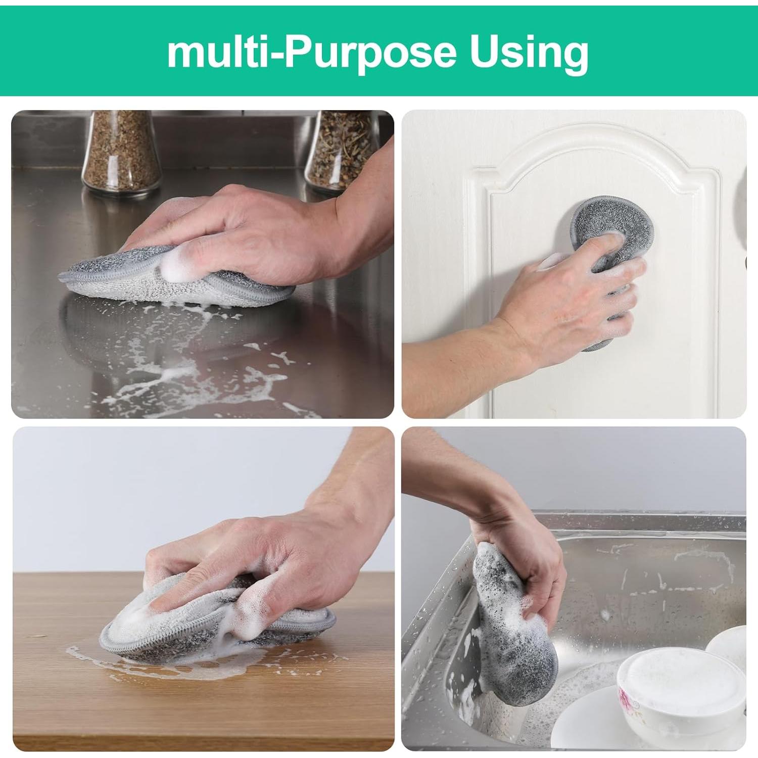 Esponjas de Doble Cara FunCee - Paquete de 6 Microfibra Ecológicas