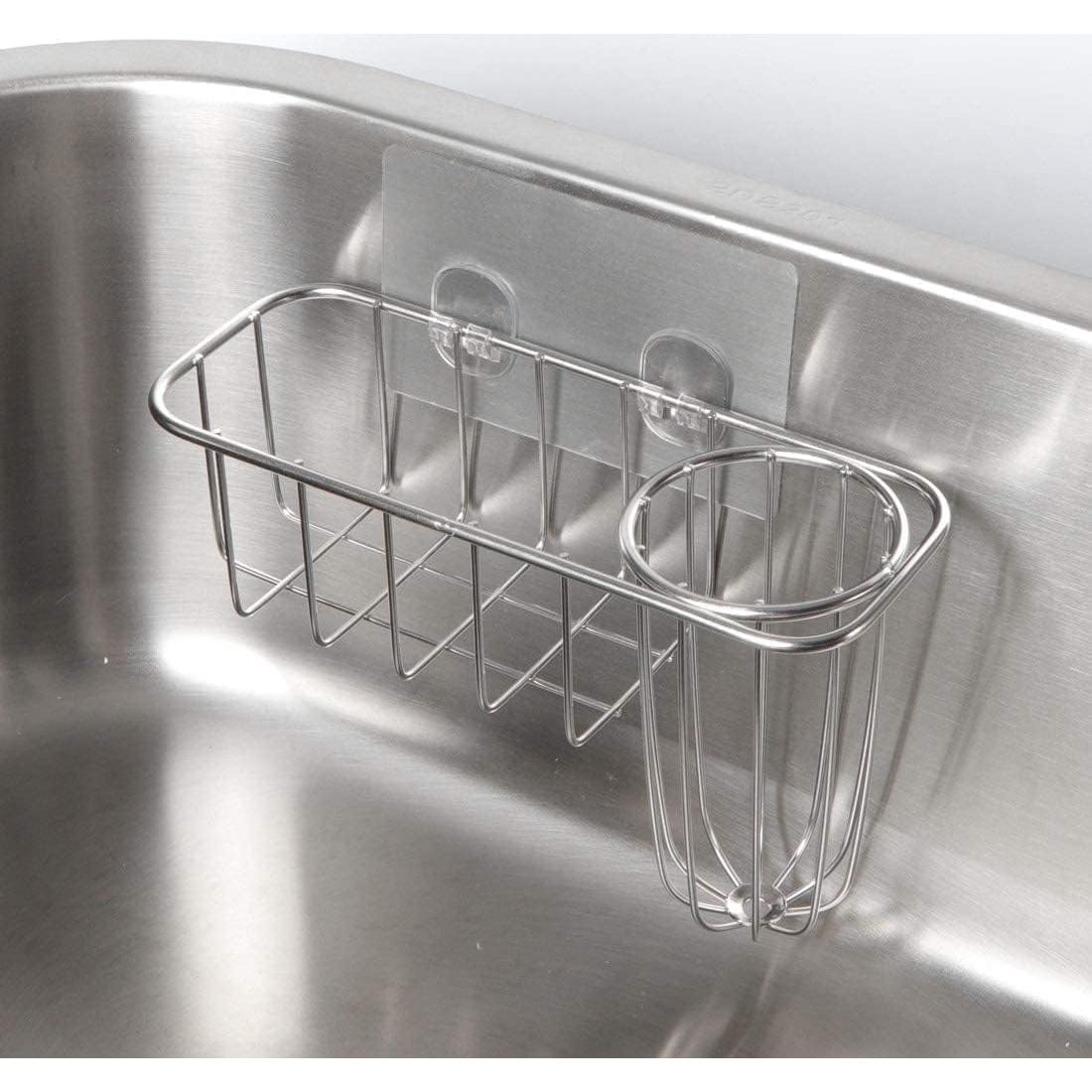 Soporte de Esponja HULISEN 3-en-1 Acero Inoxidable Plata