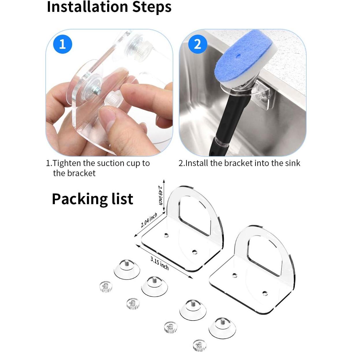 Soporte para Cepillo de Platos FEATCH Acrílico Transparente