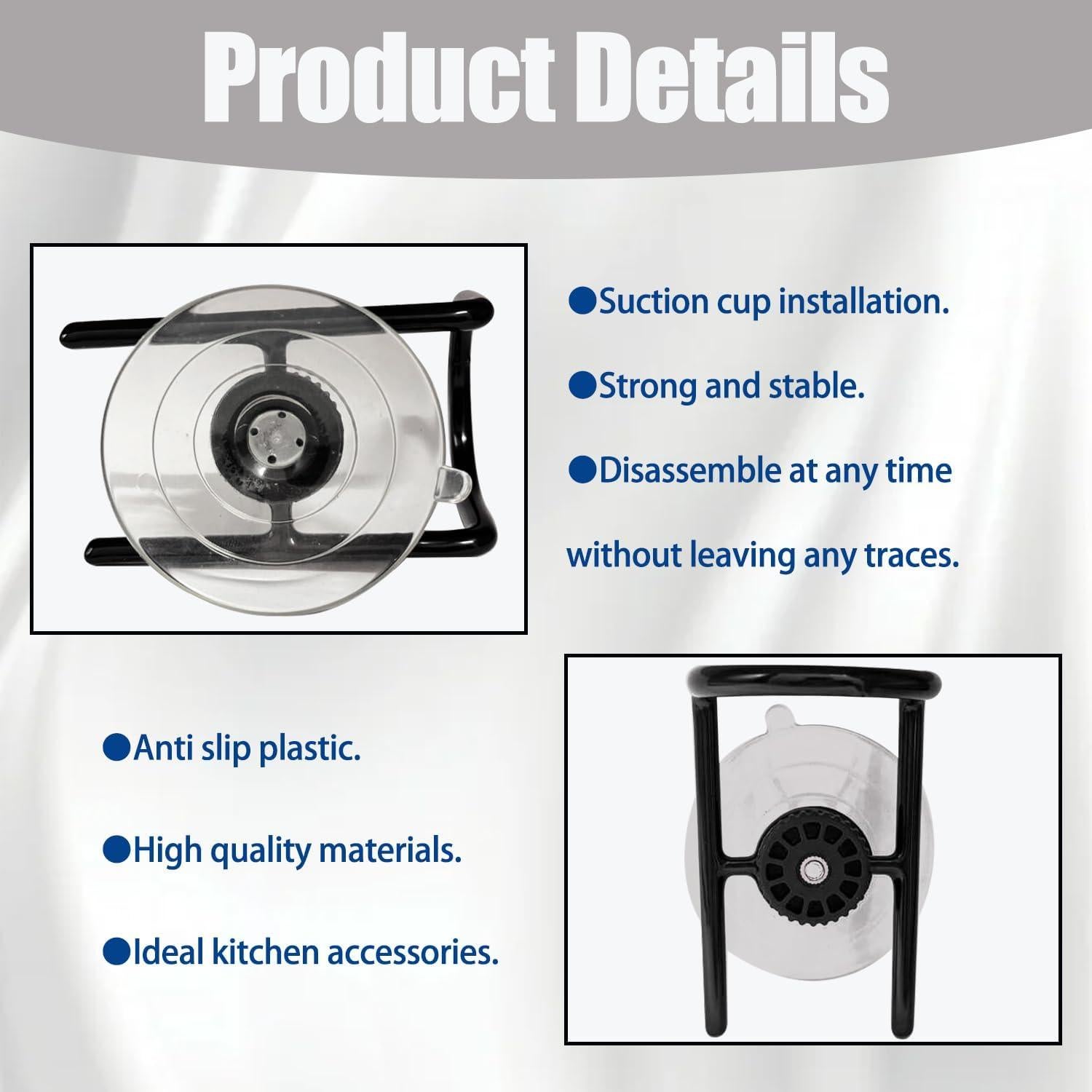 Soporte para Cepillo de Jabón GYGhaoho con Ventosa - Negro