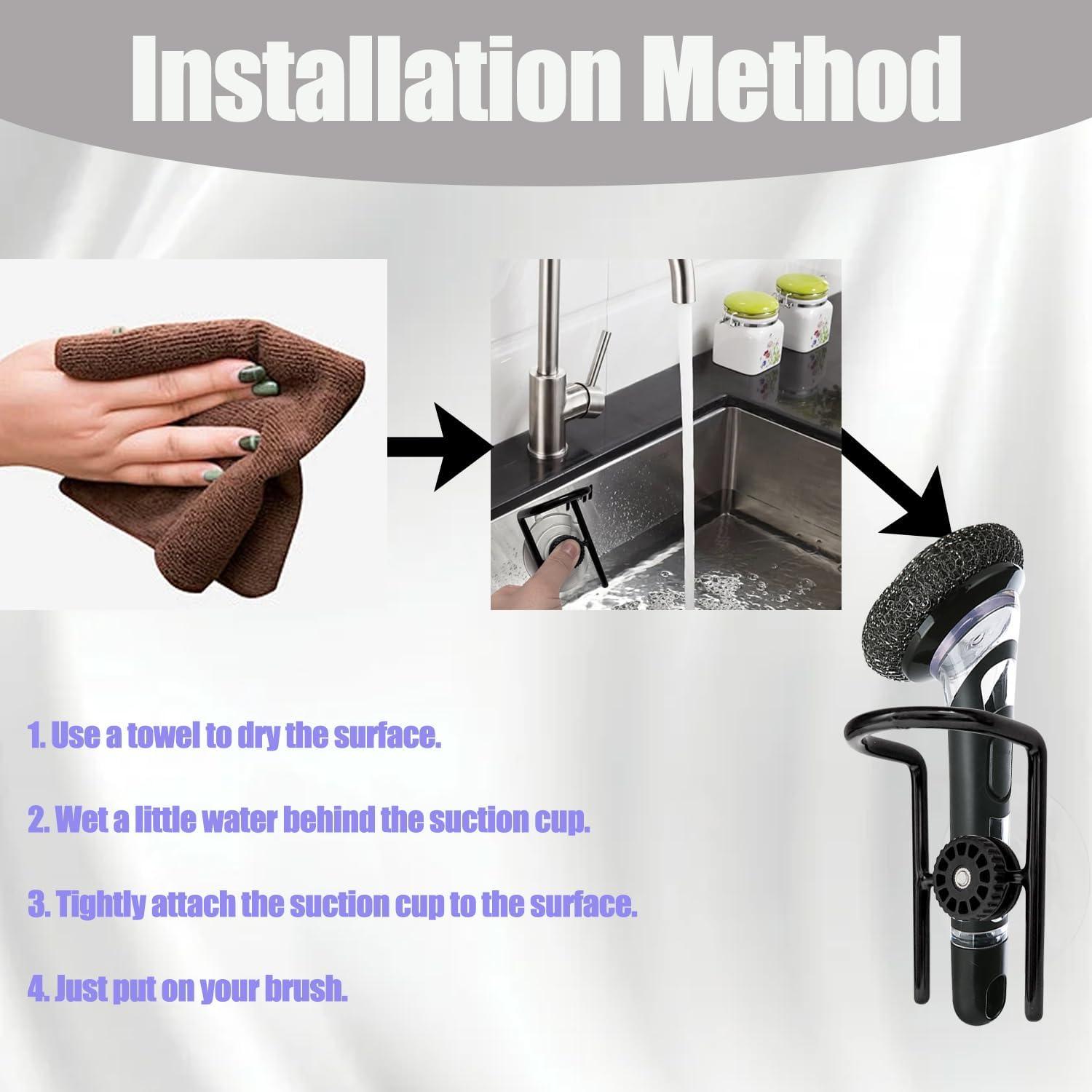 Soporte para Cepillo de Jabón GYGhaoho con Ventosa - Negro