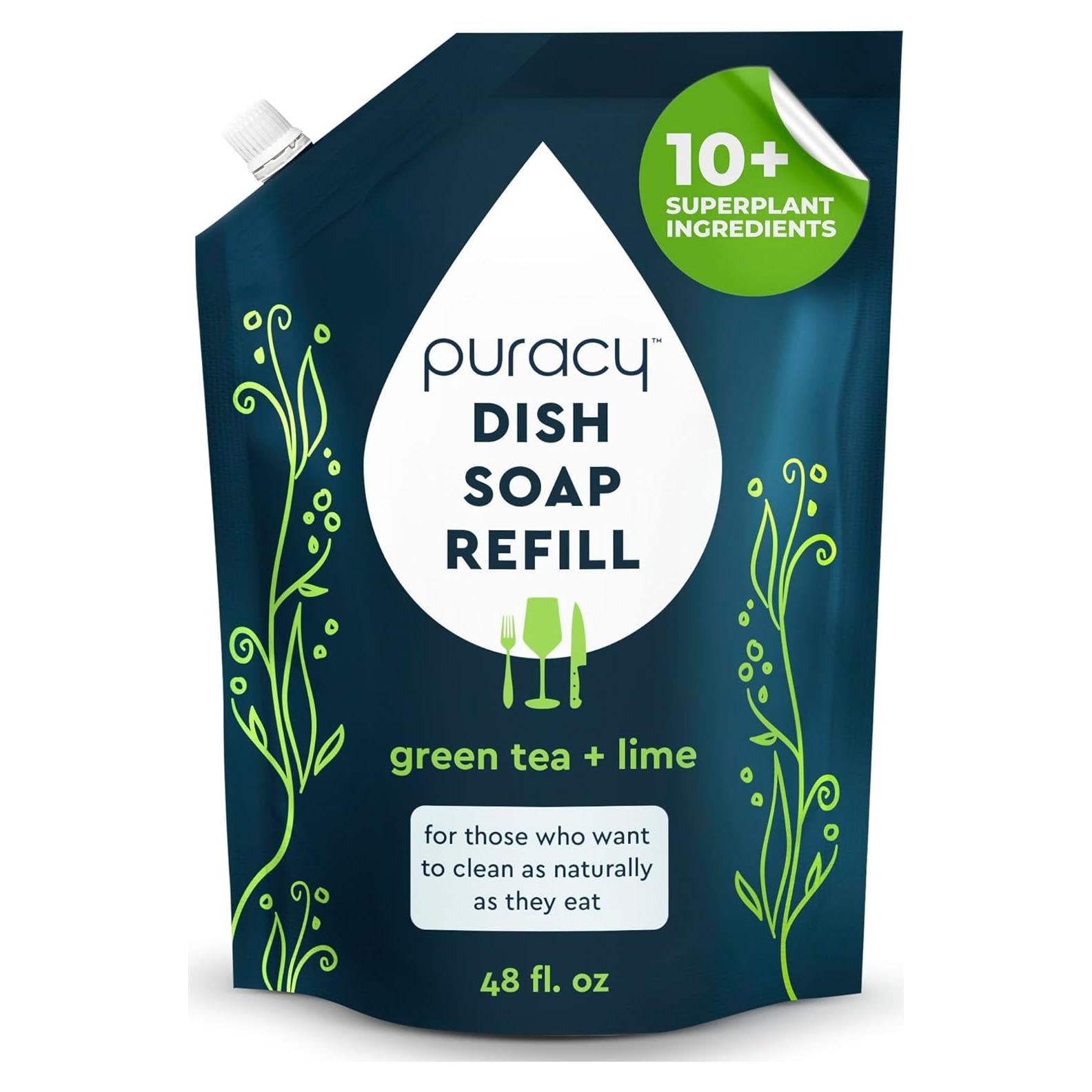 Jabón Líquido para Platos Puracy 1.42 L Té Verde y Lima