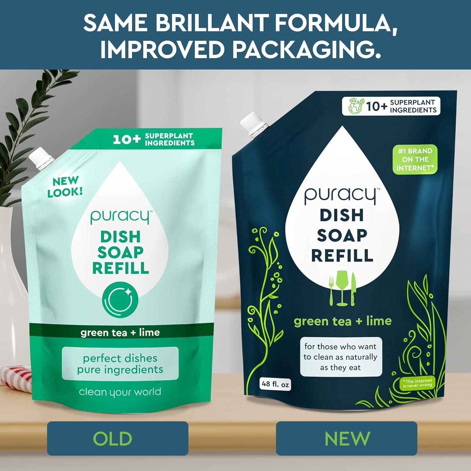 Jabón Líquido para Platos Puracy 1.42 L Té Verde y Lima