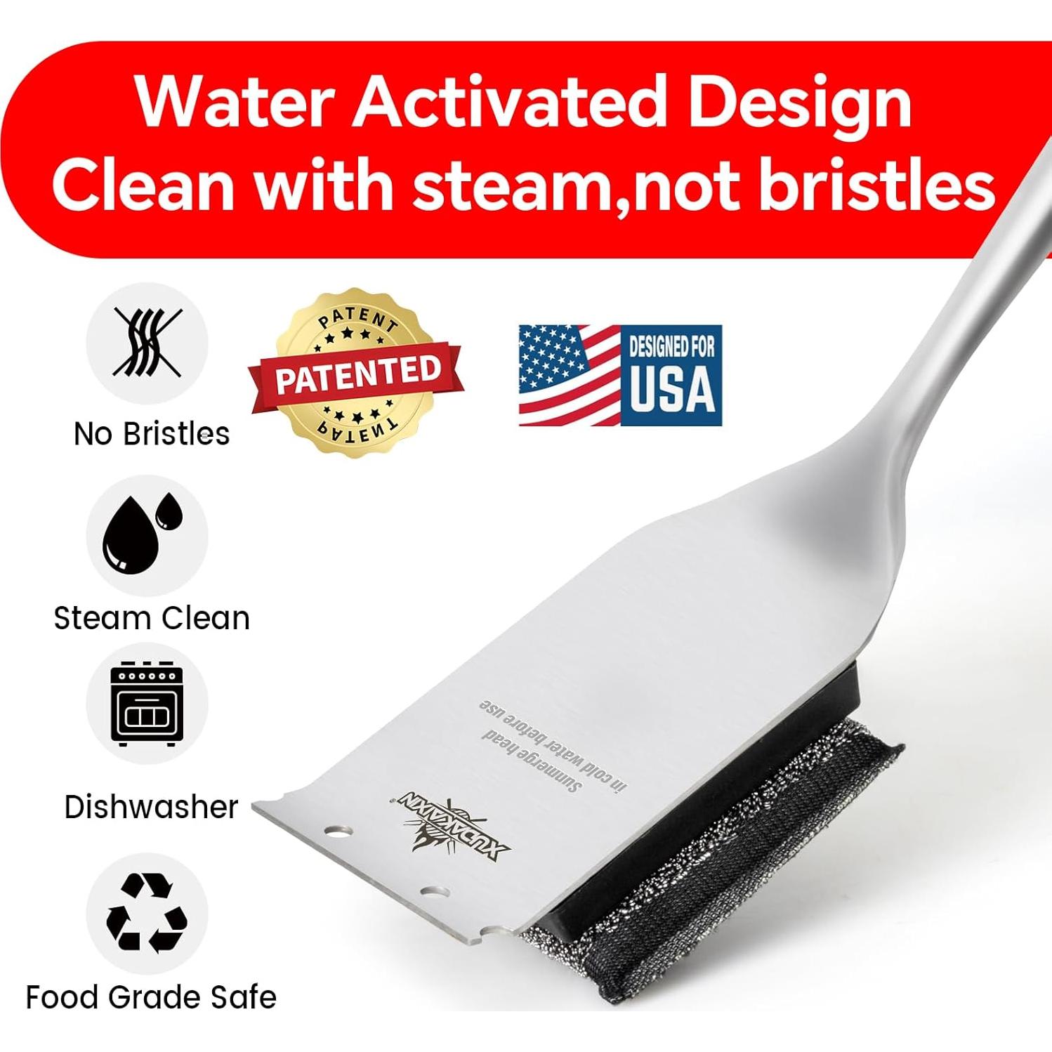 Cepillo de Parrilla XUDAKAIXIN Sin Cerda 43 cm - Seguro y Eficiente